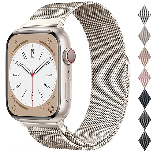 OULUOQI Ersatzarmband Kompatibel mit Apple Watch Armband 40mm 42mm 41mm 38mm 46mm 45mm 44mm Damen Herren, Einstellbar Edelstahl Metall Armbänder für iWatch Series 11 10 9 8 7 6 5 4 2 SE 3 Ultra 3