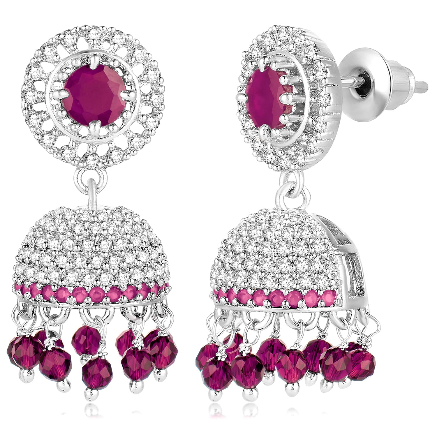 See full amazon price history chart for Peora Silver Plated Cubic Zirconia Rani Pink Crystal & Beads Studded Jhumki Earrings Jewellery for Women & Girls Peora Silver Plated Cubic Zirconia Rani Pink Crystal & Beads Studded Jhumki Earrings Jewellery for Women & Girls (B0D8YB88PP) Amazon Price History, Amazon Price Tracker