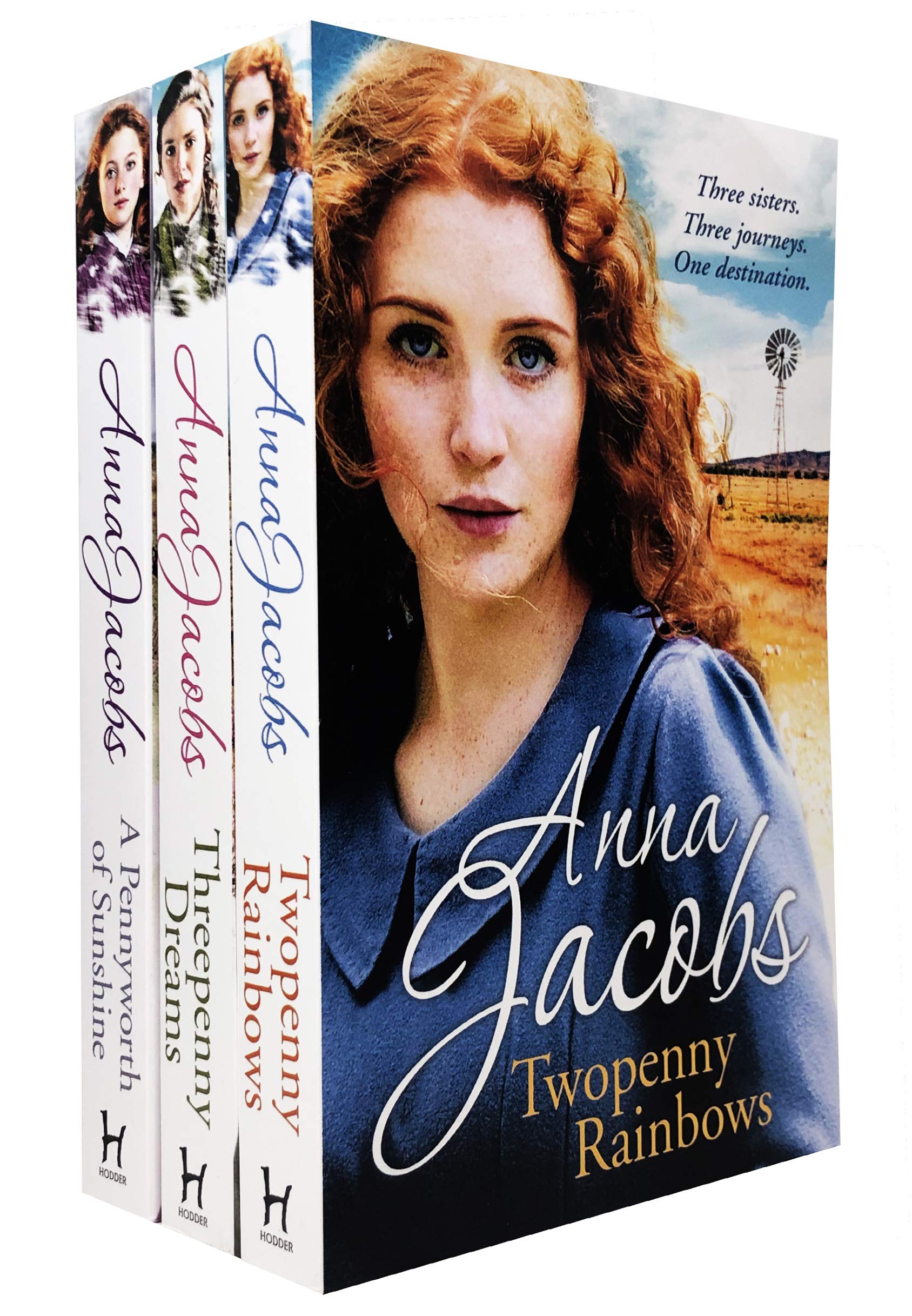 Anna Jacobs Michaels Family Series 3 Books Collection Set NEW COVER - Pennyworth of Sunshine, Twopenny Rainbows, Threepenny Dreams