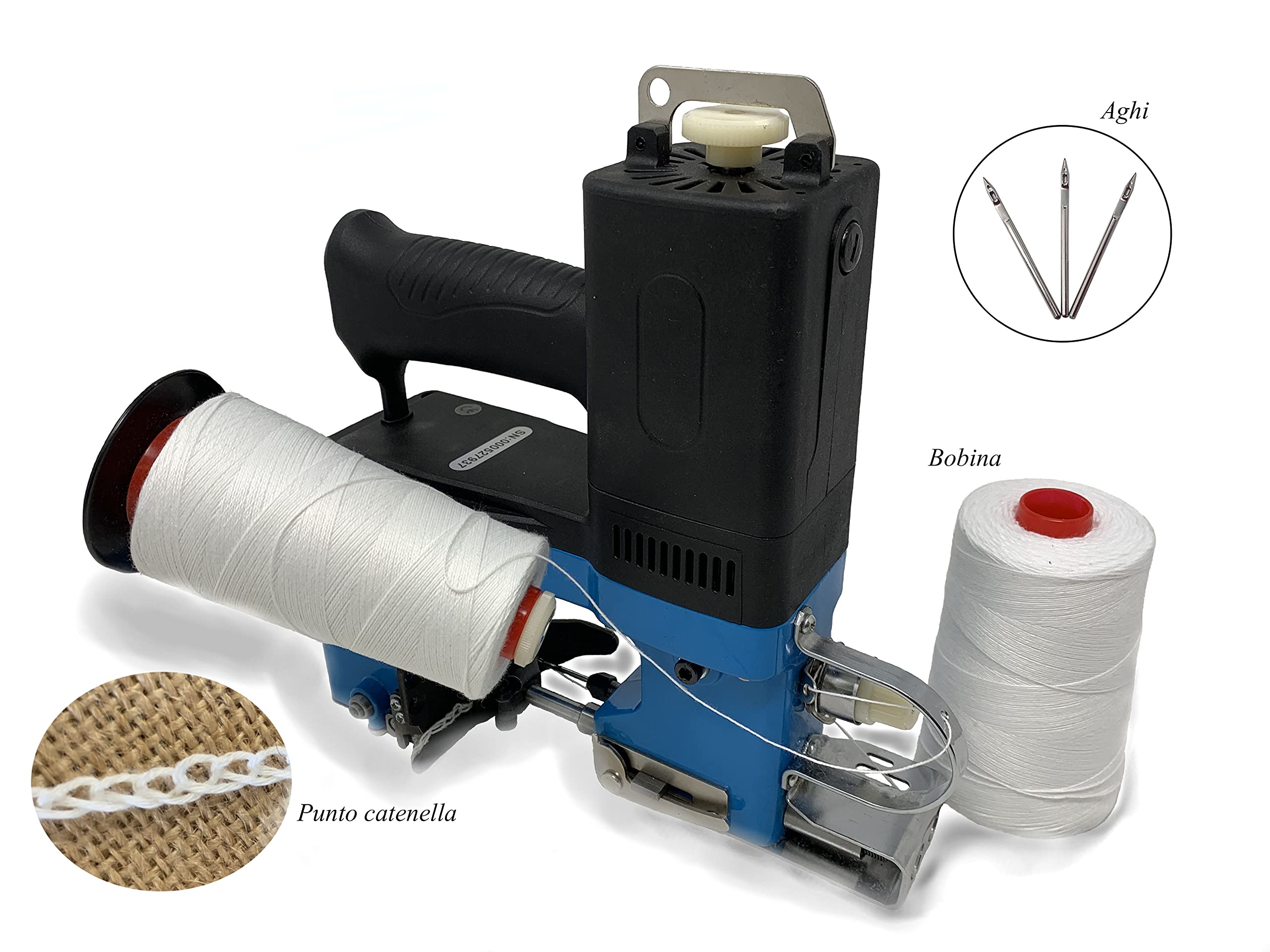 CALLONI – Cucitrice portatile per tessuto, sacchi di riso, sacchi di carta, sacchi plastica