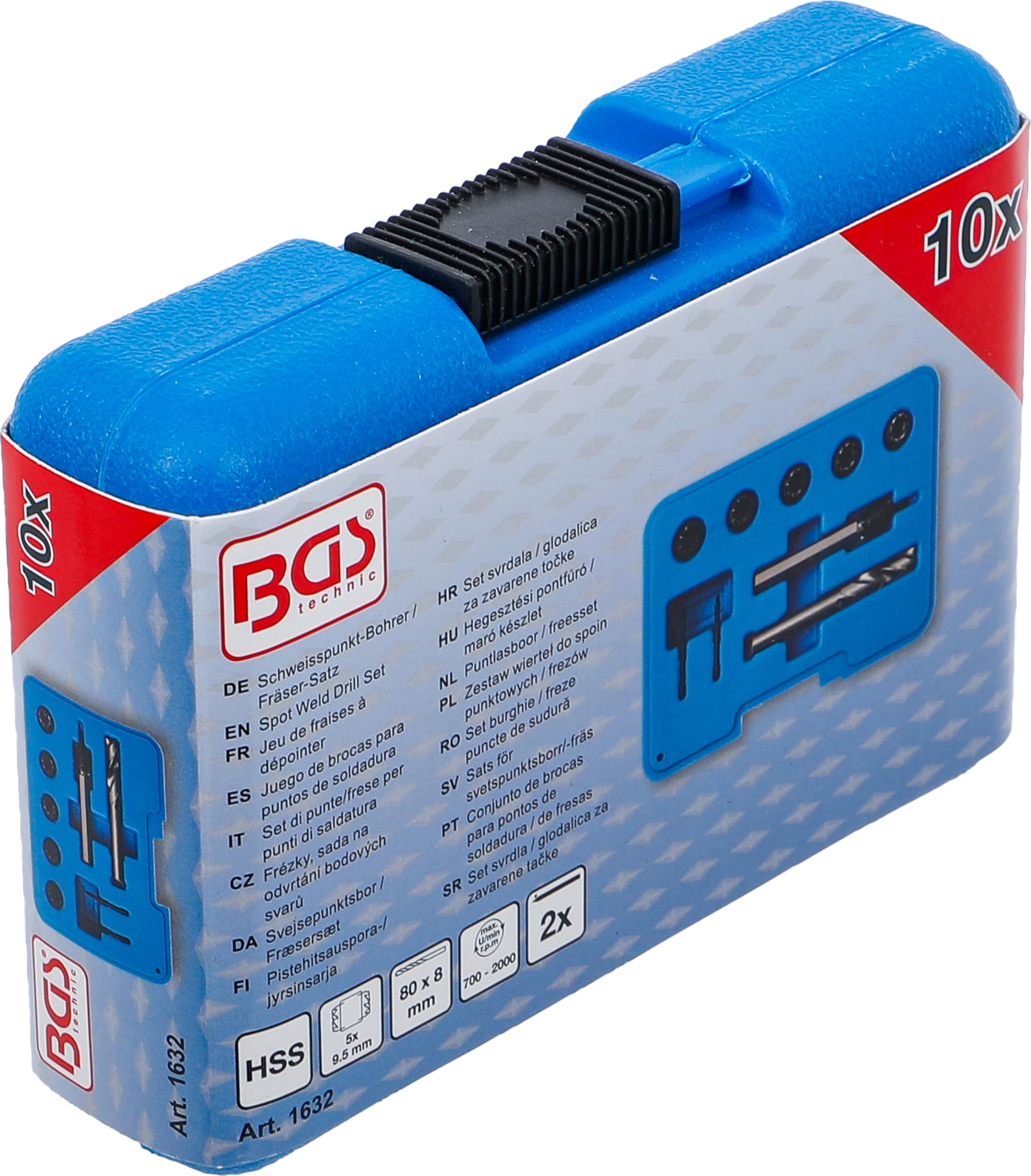 BGS 1632 | Juego de brocas para puntos de soldadura | 10 piezas