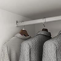 Vista 6 de AIEGLE Armario de 3 puertas, armario grande independiente con estantes y barra para colgar, armario de almacenamiento de ropa de madera para Tipo A