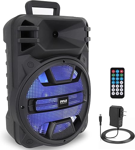 Miniatura 8 de Pyle Sistema de altavoces PA Bluetooth  Altavoz Bluetooth recargable de 600 W para exteriores, sistema PA portátil con subwoofer dual de 8 pulgadas,
