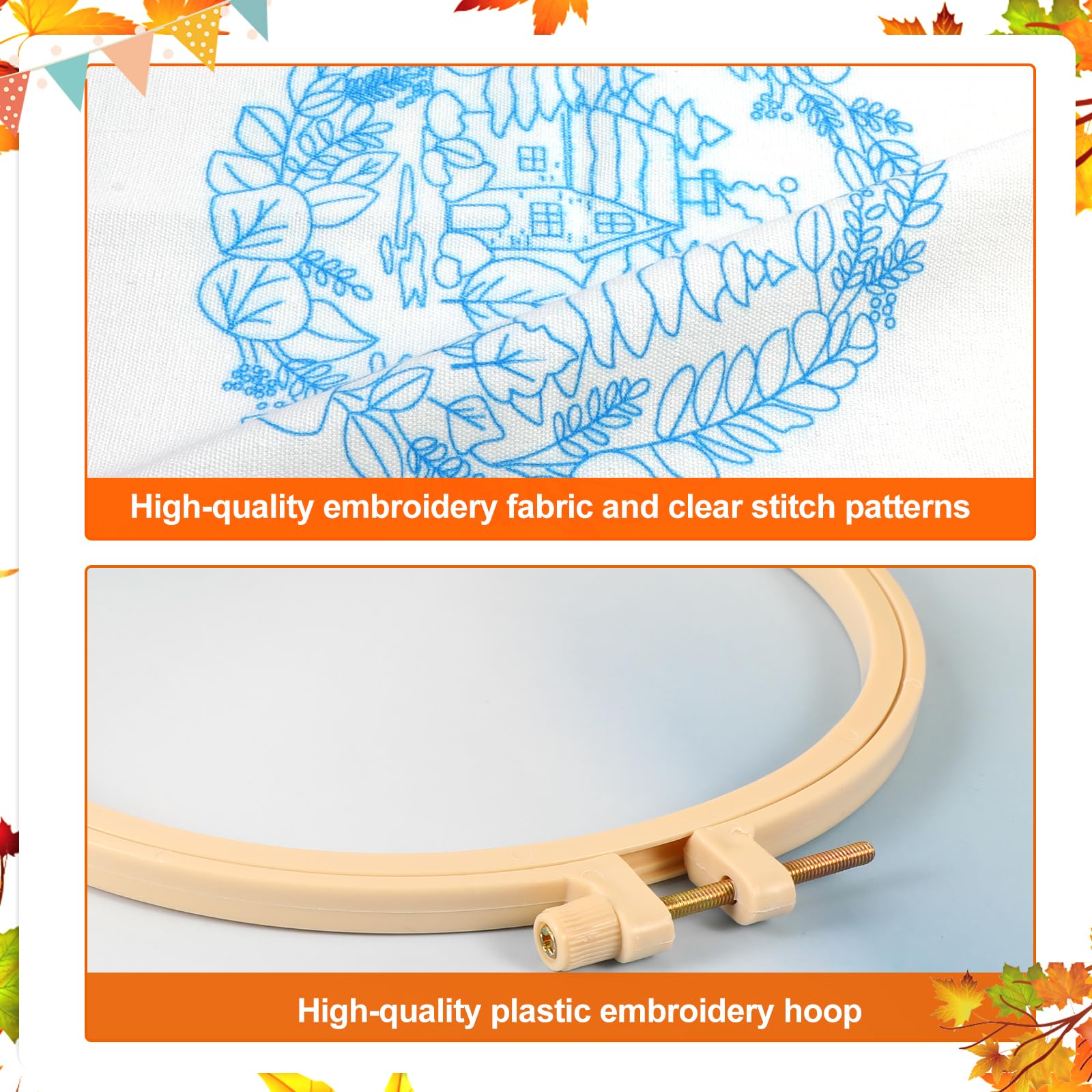 JSRQT Kit De Démarrage De Broderie, Kit De Broderie Pou