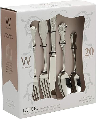Miniatura 5 de Wallace Hotel juego de cubiertos, 20 unidades, Plateado