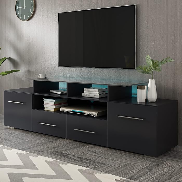 Buy LUMISOL TV Stand for 70+ Inch TV, Entertainment Center LED TV Stand
