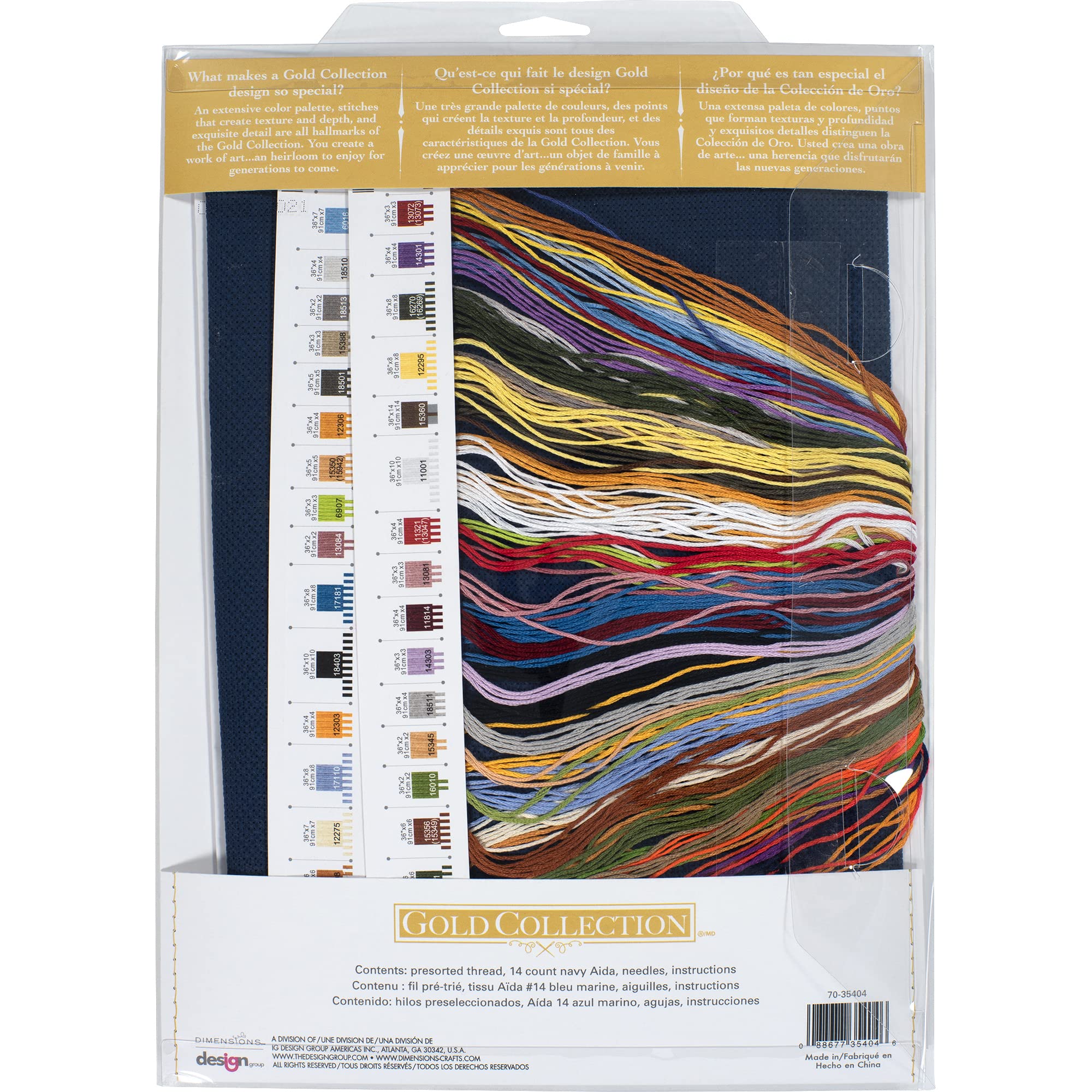 Dimensions Gold Collection Counted Cross Stitch Kit 11"X15"-Garden In Gold (14 Count)