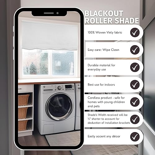 Miniatura 9 de CHICOLOGY - Persianas enrollables con protección solar personalizada, persianas sin cordón, cortinas de ventana para el hogar, persianas enrollables