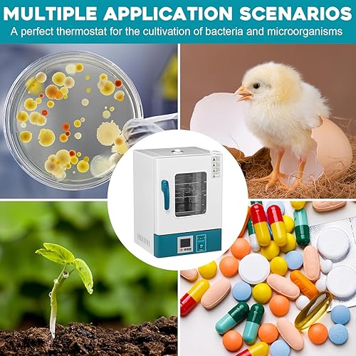 Miniatura 8 de Towallmark Incubadora de laboratorio Incubadora de bacterias 20L RT-149.0 F Incubadora digital científica PID Control de temperatura Incubadora de