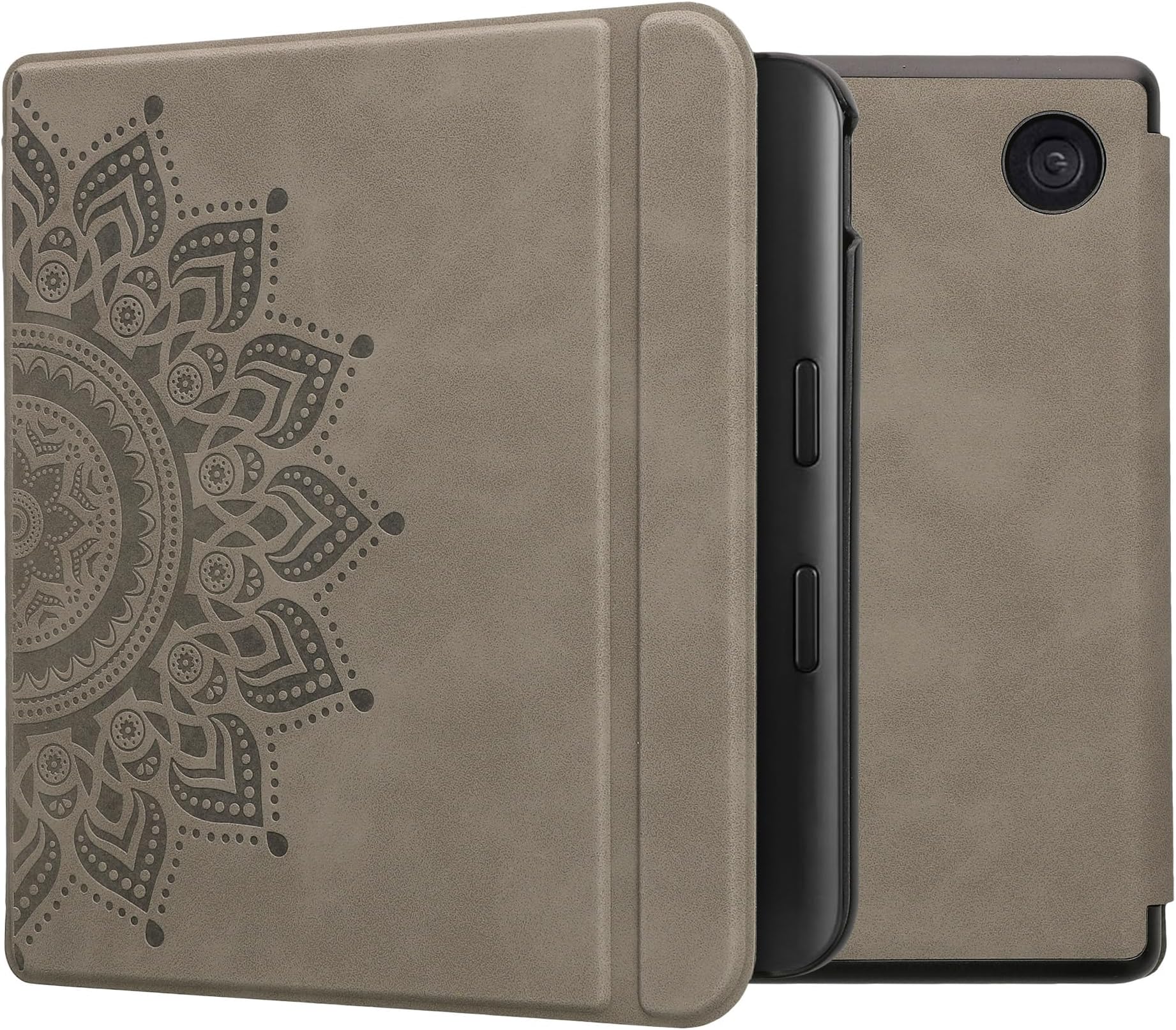 kwmobile Cover Compatible with Kobo Libra Colour Cover - eReader Case - Rising Sun Grey