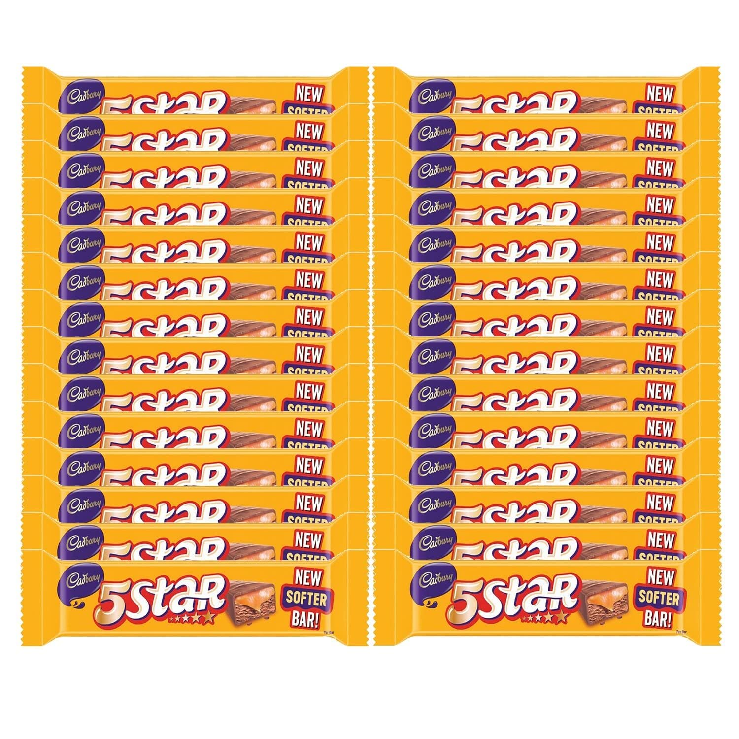 Cadbury 5 Star Chocolate Bars, 33 g (Pack of 28)