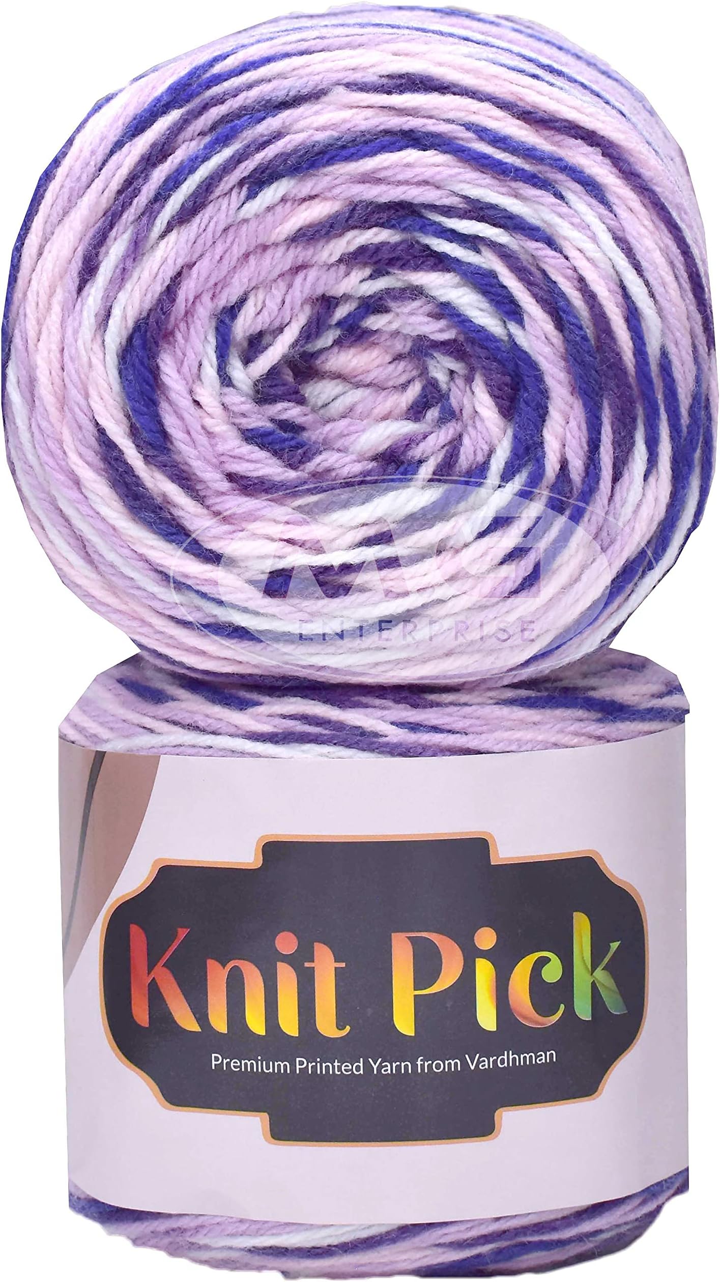 M.G ENTERRPISE Knit Pick Purple Mix 200 GMS Wool Ball Hand Knitting Wool/Art Craft Soft Fingering Crochet Hook Yarn, Needle Knitting Yarn Thread Dyed