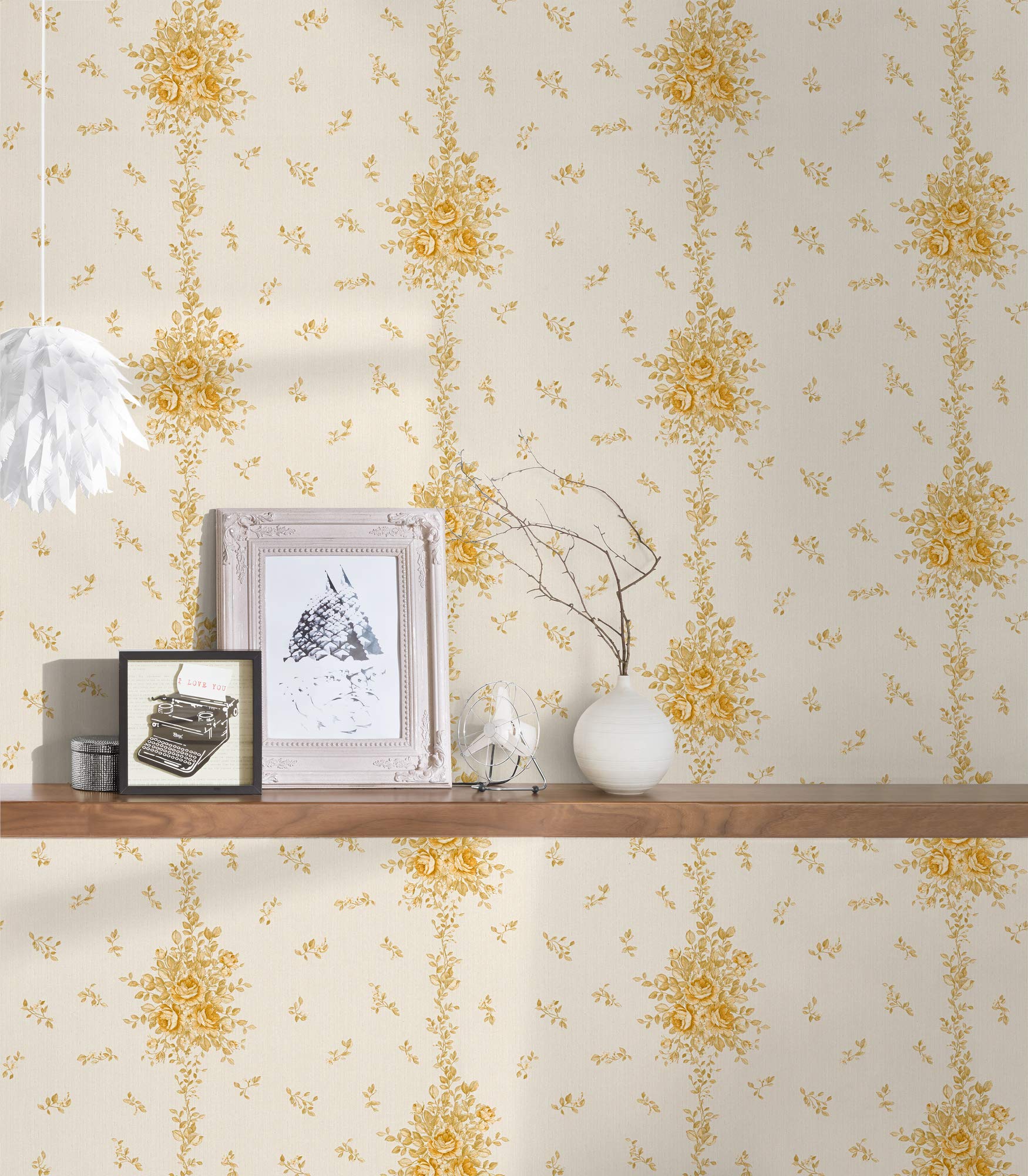 A.S. Création Bloemenbehang crème roze beige - A.S. Création Maison Charme 390743 - vliesbehang behang bloemen - 10,05 m x 0,53 m Made in Germany