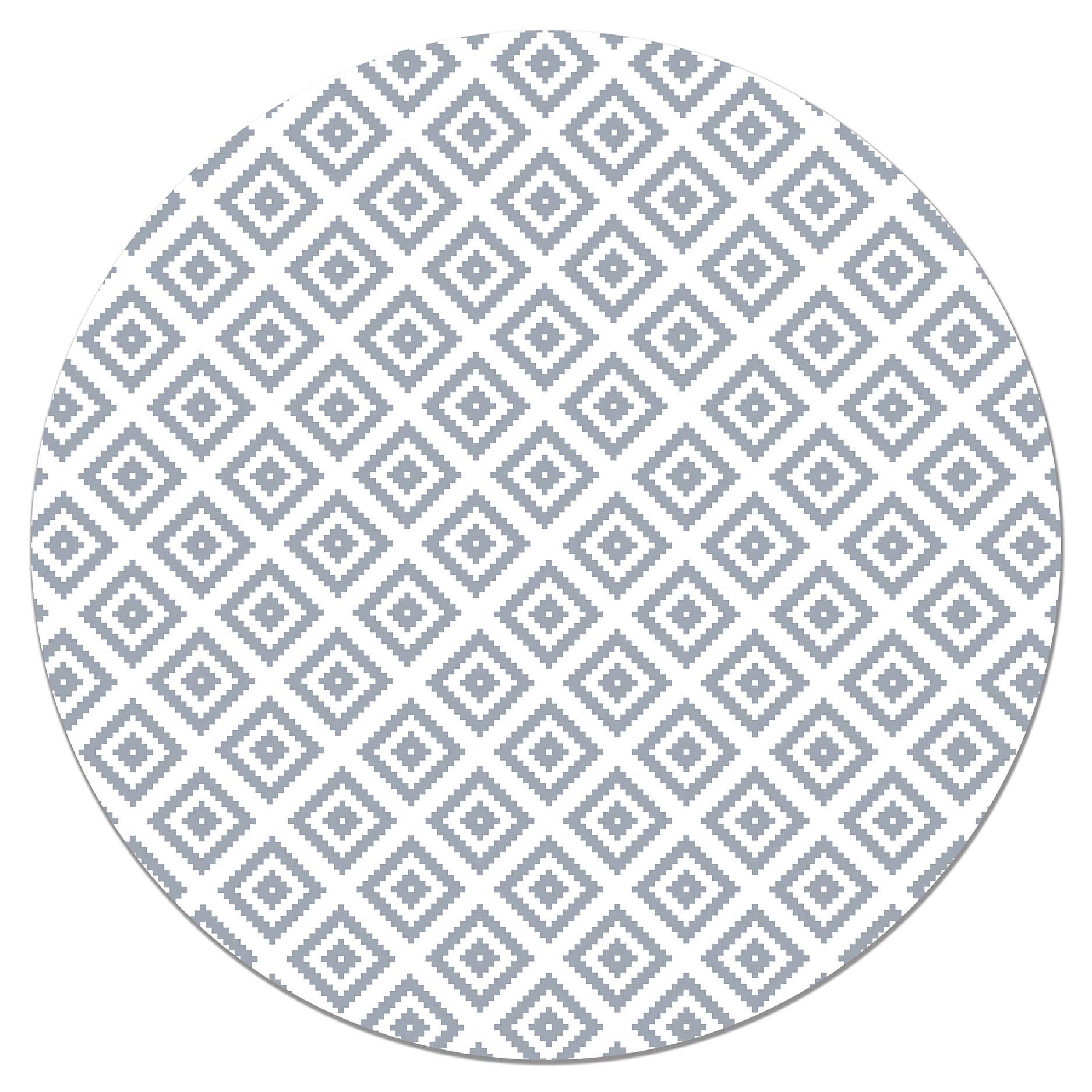 Panorama Tapis Du Sol Vinyle Ronde Tuile Orientale Original 100x100 Cm