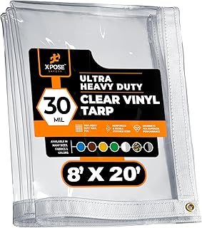 8' x 20' Clear Vinyl Tarp
