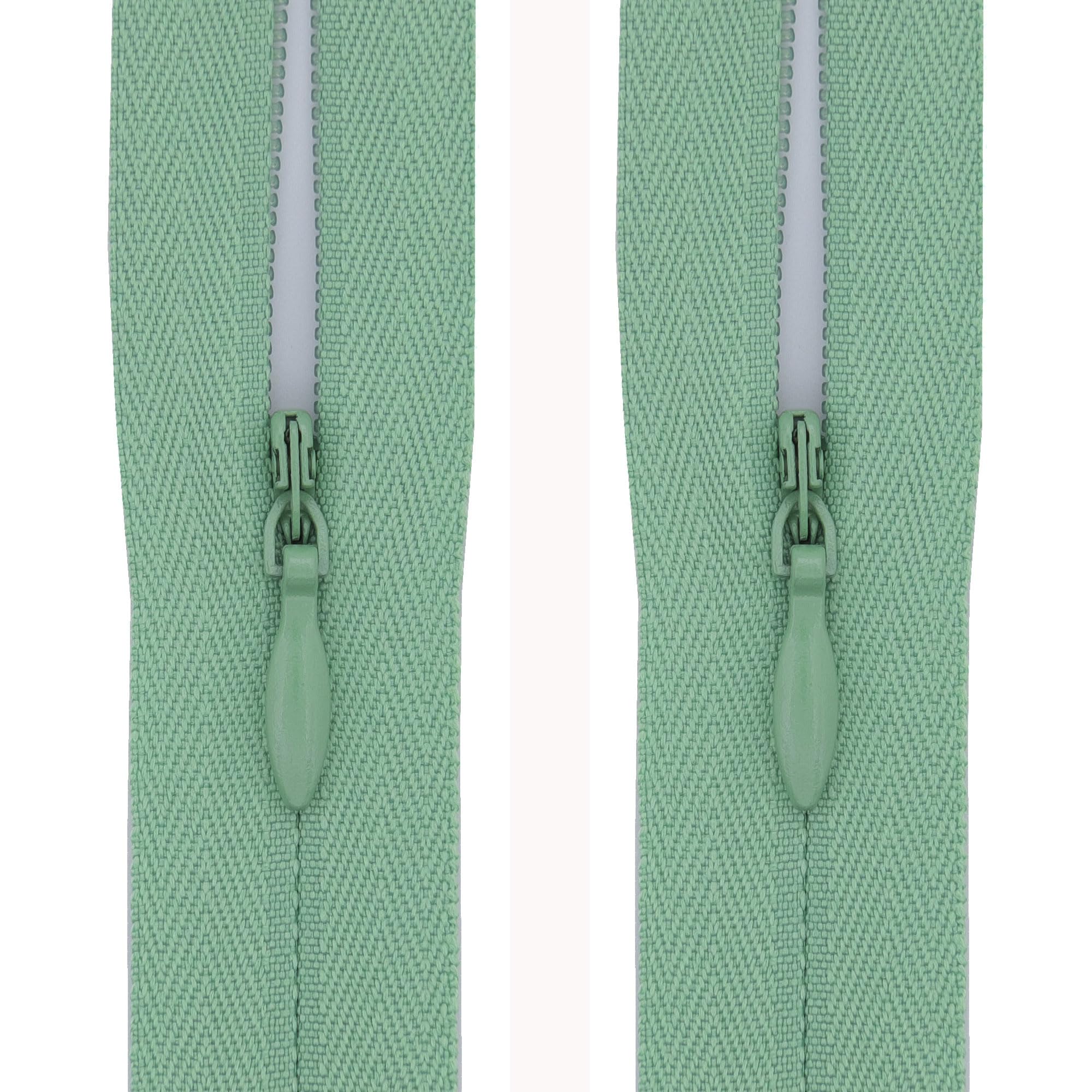 #3 Invisible Zips, 2 Pack, 9 Inch, Pastel Mint