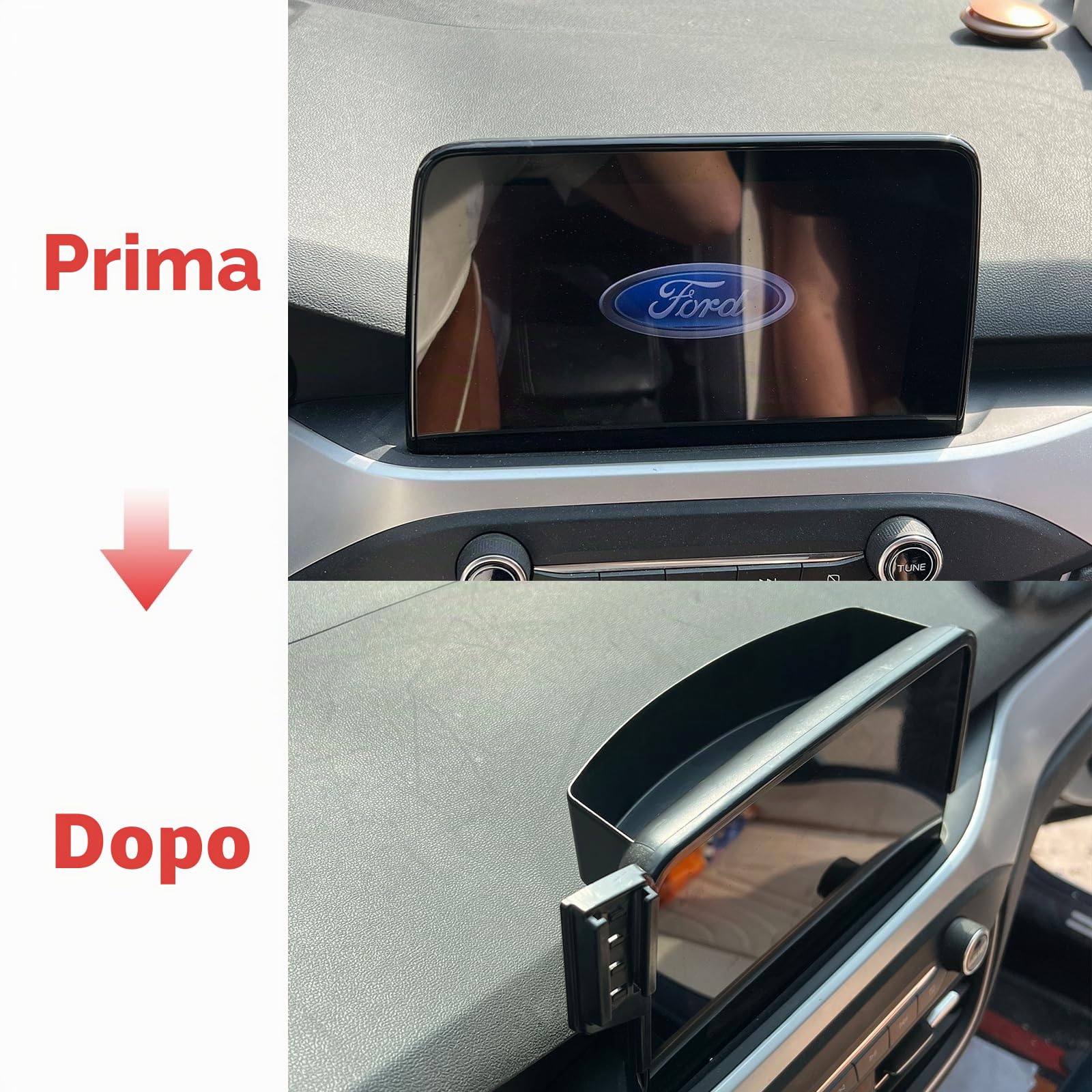 Supporto per telefono da auto adatto per Ford Kuga MK3 3D 2019-2022 ST-Line (8 pollici), staffa di navigazione per bocchetta dell'aria, rotazione a 360°