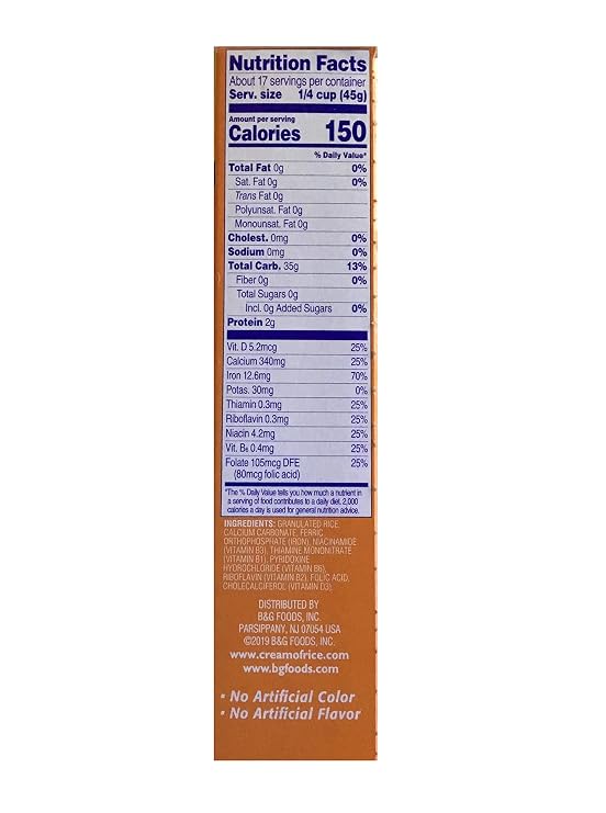 Cream Of Rice Gluten Free Hot Cereal 28 oz 2 Pack