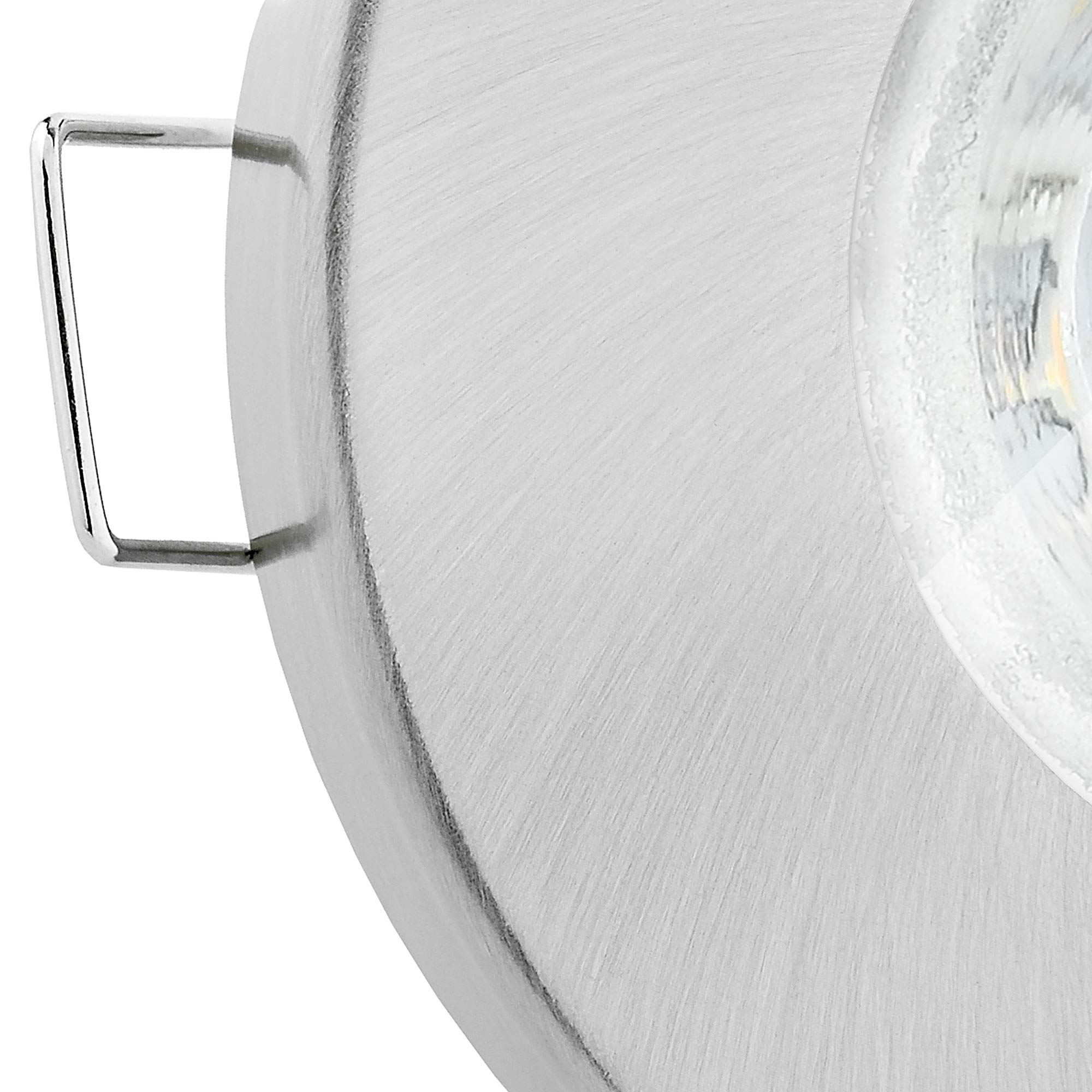 linovum 10x Einbaustrahler Set 2W flach IP65 mit Wasserschutz für Bad, Dusche oder Außen inkl. GU10 LED Lampe warmweiß 2700K
