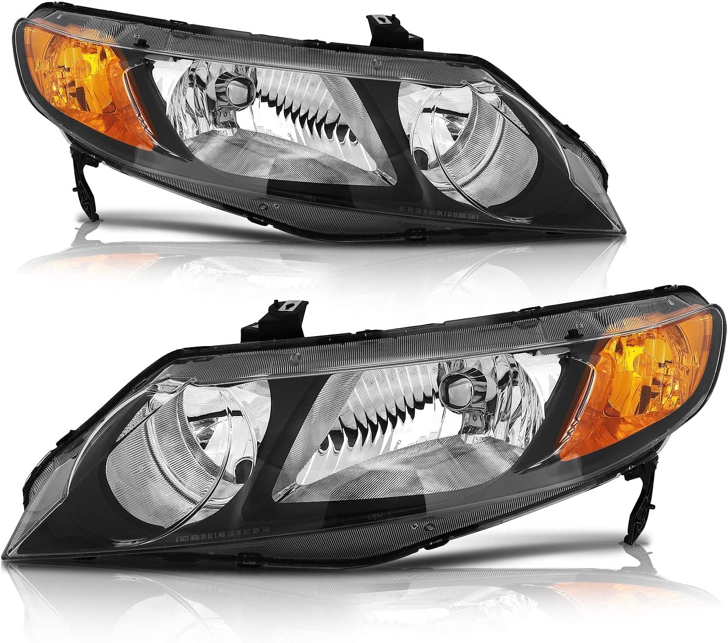 ECCPP Headlight Assembly For Honda Civic Sedan 2006-2011 4-Door Driver and Passenger Side Headlamps