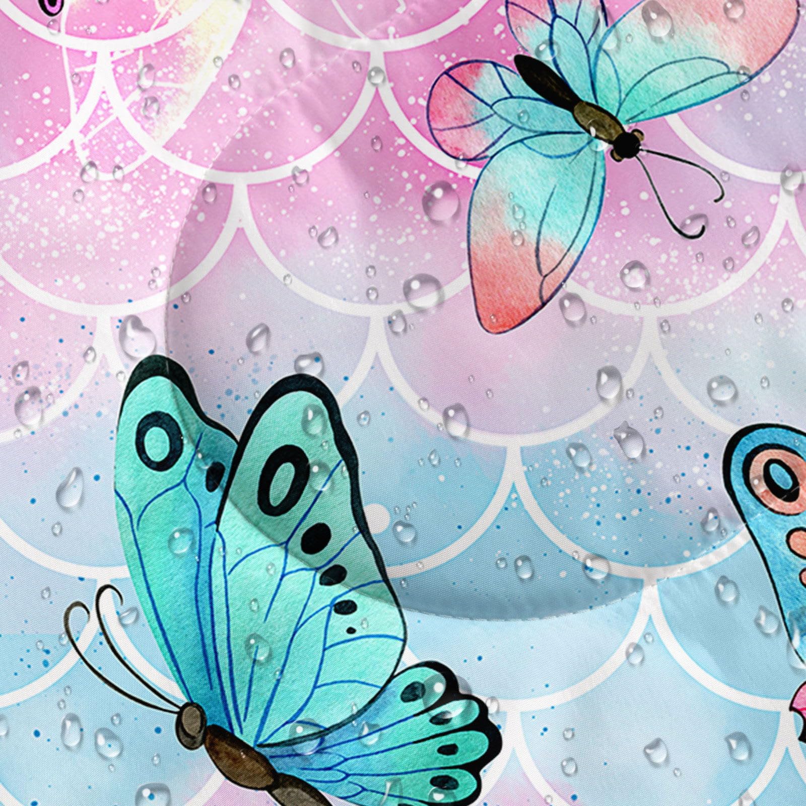 HOSIMA Saco de dormir con mariposas, para adultos, niñas, niños, impermeable, cálido, camping, senderismo, al aire libre, viajes, caza, saco de compresión