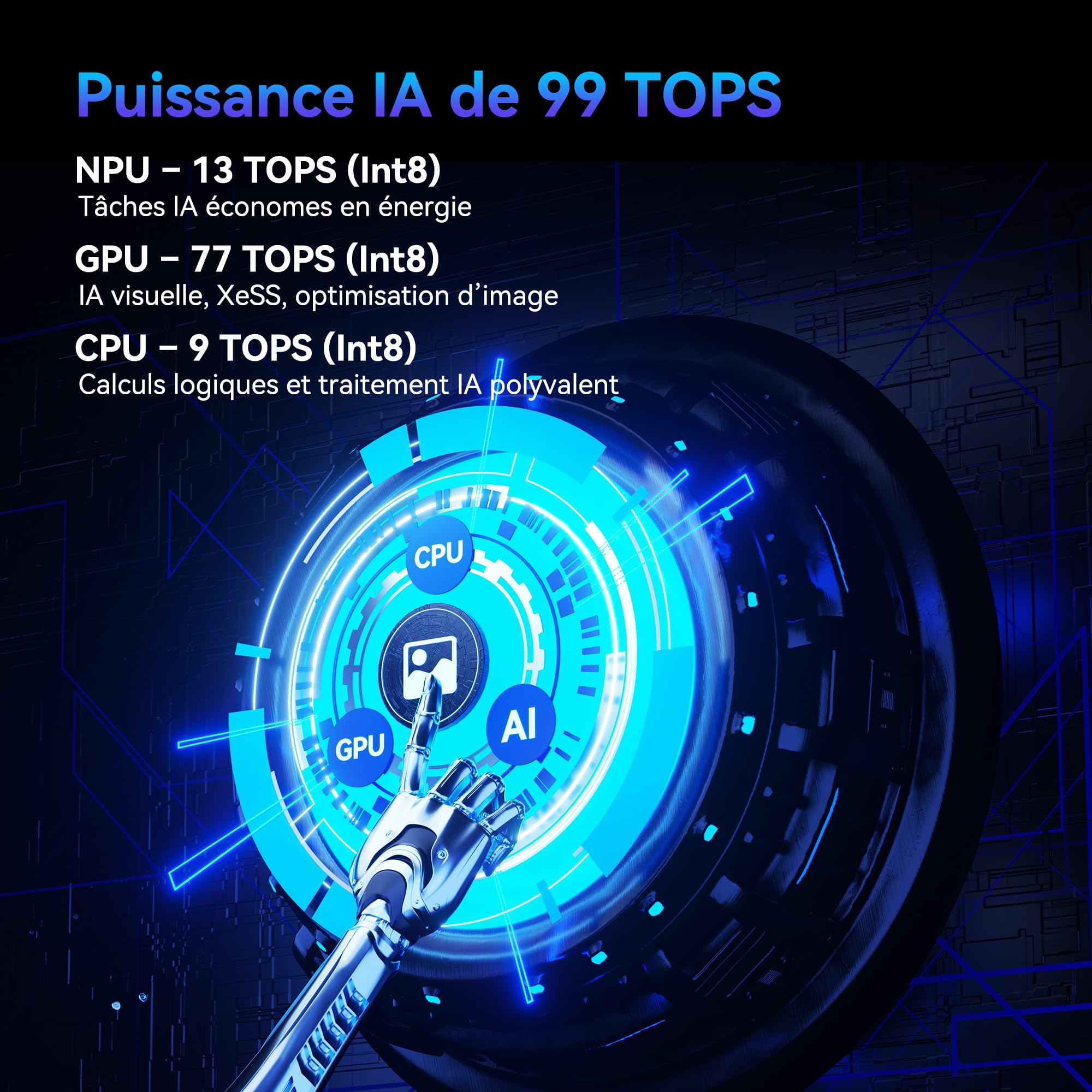 GEEKOM IT15 Mini PC IA Le Plus Puissant Intel Core Ultra 9 285H (15e Gén)