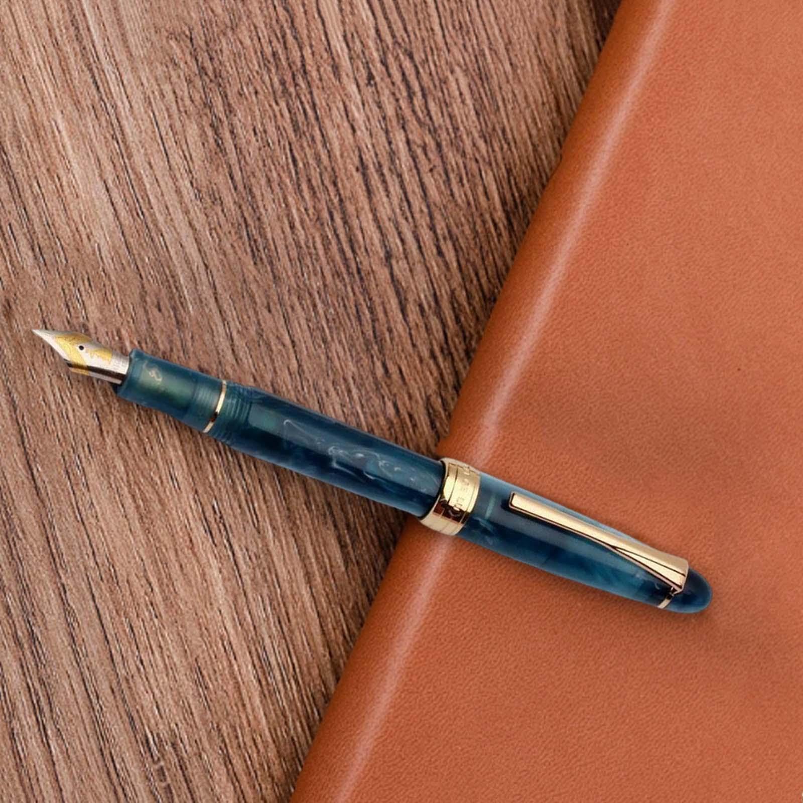 Perfeclan Kolbenfüller, Kolbenfüller Ef0,5mm, Schreibgeschenk, Kreativ, Schreibstift, Schreibgerät zum Schreiben, Kalligraphie, Dunkelblau