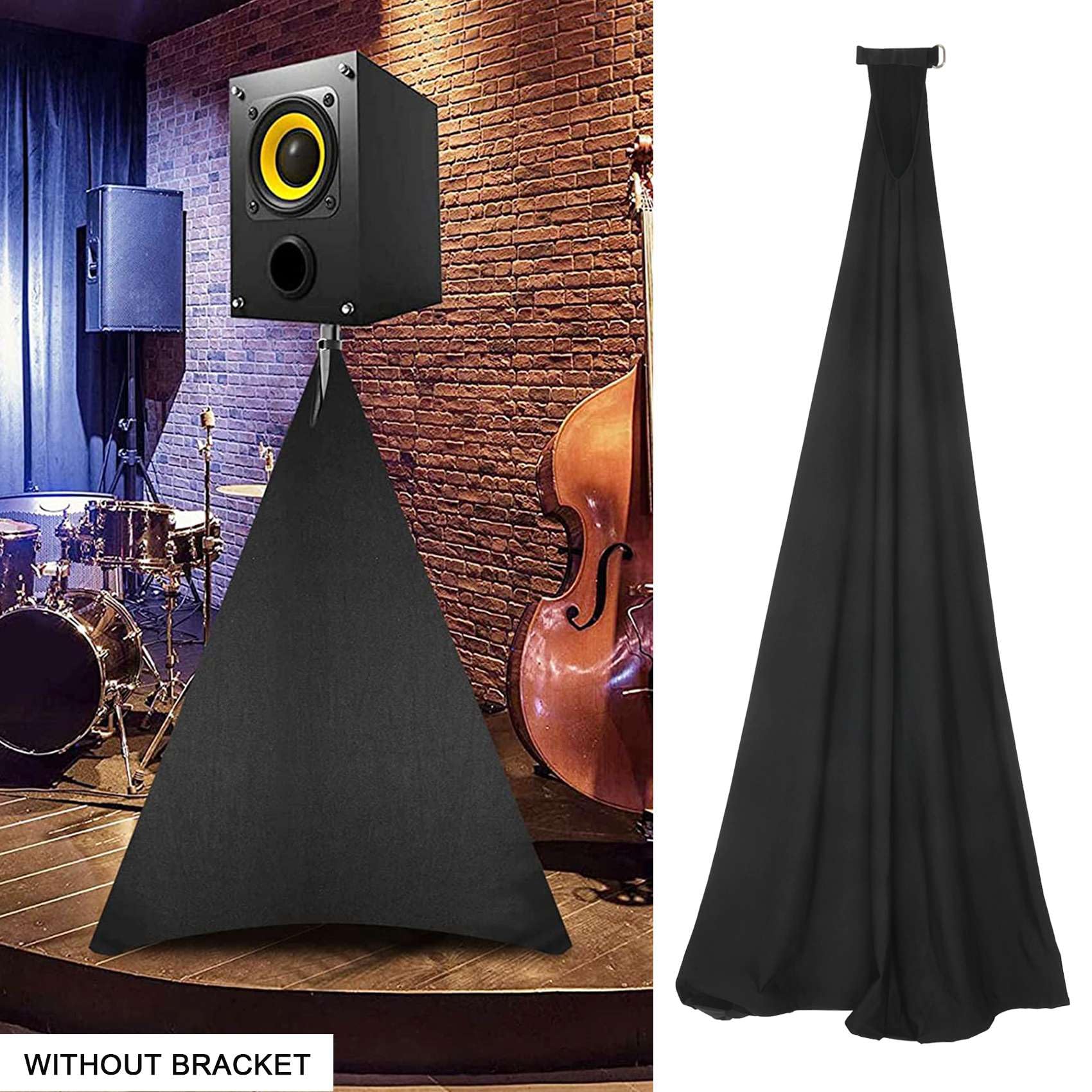 Cubierta universal para altavoces de DJ con luz y material de poliéster elástico, 2 unidades
