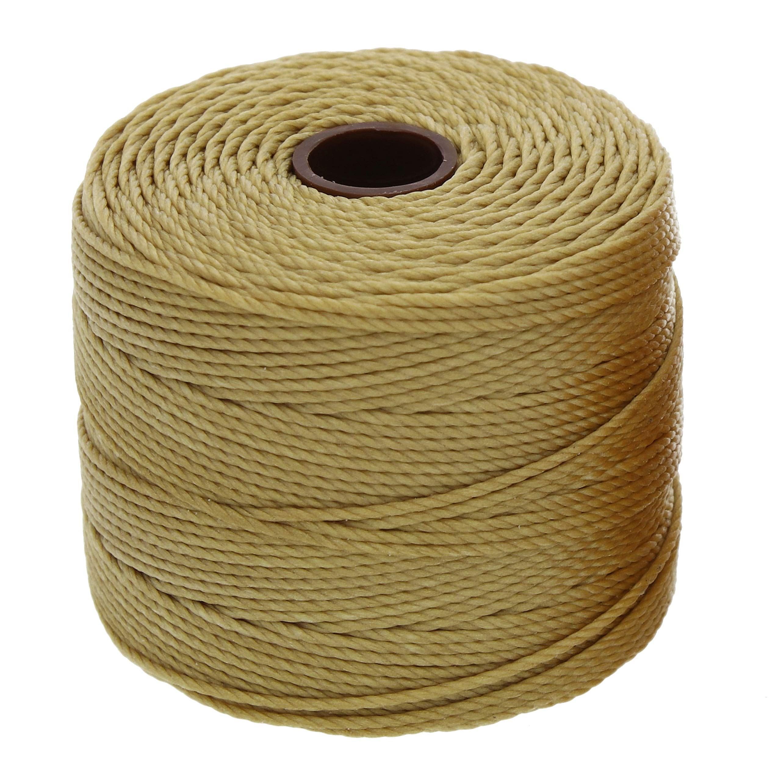 Super-LON Cable BeadSmith - 18 Nylon Trenzado tamaño # - Coral Brillante (77 Yardas Carrete)
