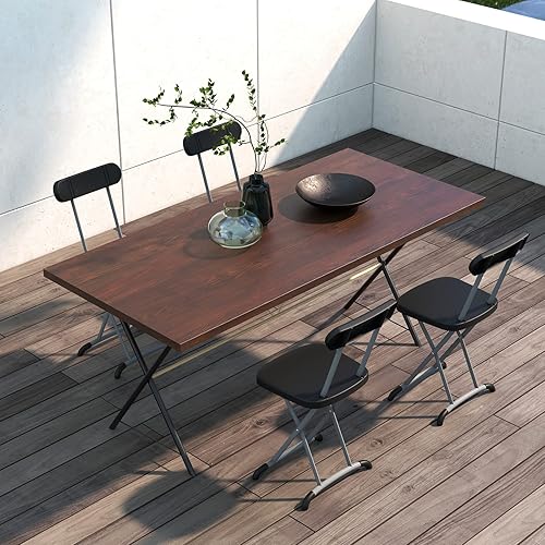 Miniatura 17 de S AFSTAR Juego de 2 sillas plegables de plástico con asiento ancho y respaldo ergonómico, sillas portátiles de metal con capacidad para hasta 400