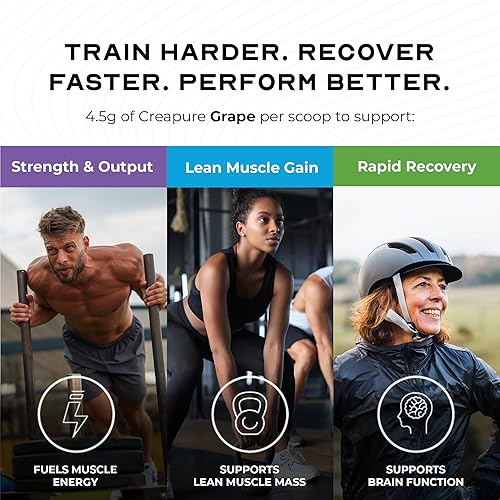 Vista 13 de Muscle Feast Creapure Creatine Monohydrate - Polvo vegano, apto para dieta cetogénica, sin gluten, suplemento de recuperación muscular y creatina