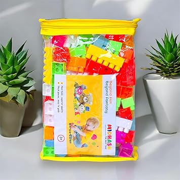 (DIY 100PCS Plastic Building Blocks for Kids Building Blocks Toy for Kids Puzzle Games for Kid, Toys for Children Educational & Learning Toy for Kid, Girls & Boys, 100, Count
