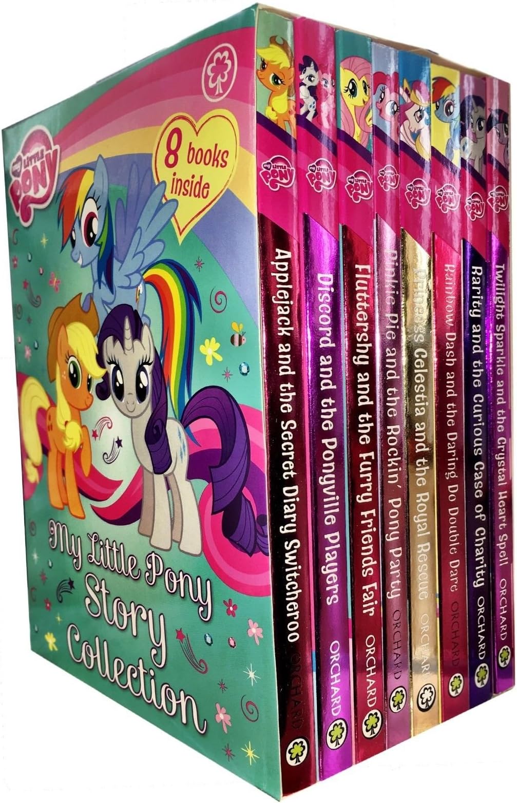 My Little Pony Story Collection 8 Books Box Gift Set ( Twilight Sparkle and The Crystal Heart Spell, Rarity and the Curious case of Charity, Rainbow Dash And the Daring) Paperback