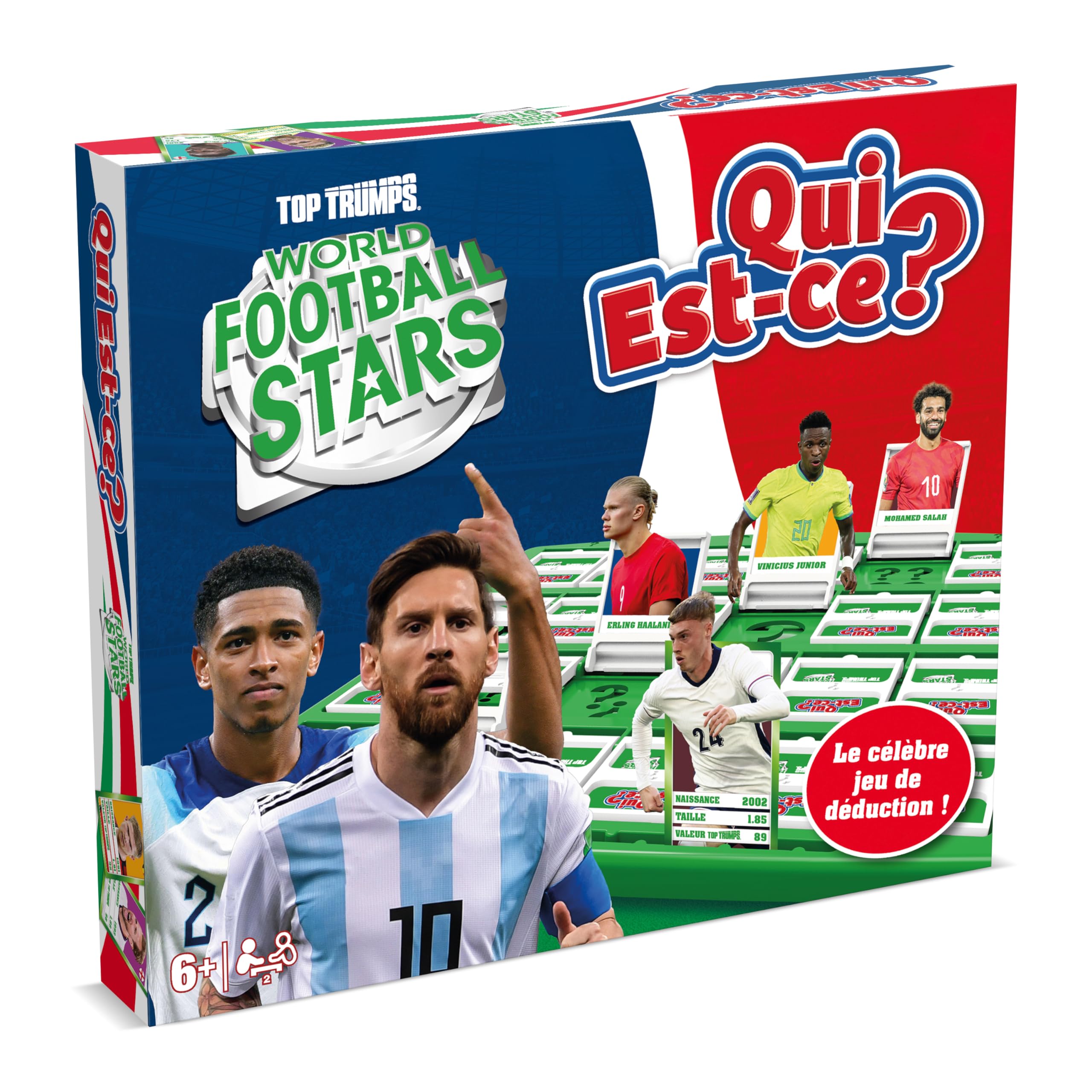 Winning Moves Qui Est Ce World Football Stars Jeu de Societe a partir de 6 Ans - Jeu de Plateau Famille pour 2 Joueurs - Version française