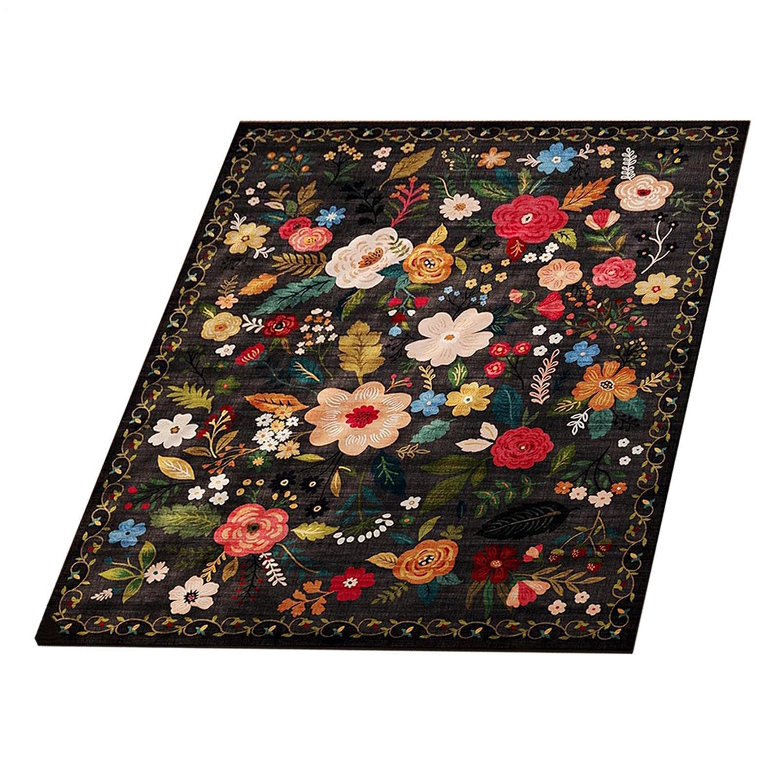 Tapis bohémien lavable et antidérapant pour chambre