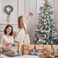 Vista 6 de Decoraciones colgantes de tarro de dulces de Navidad, 6 unidades de caja creativa de bolas de caramelo de hojalata de Navidad, colgantes