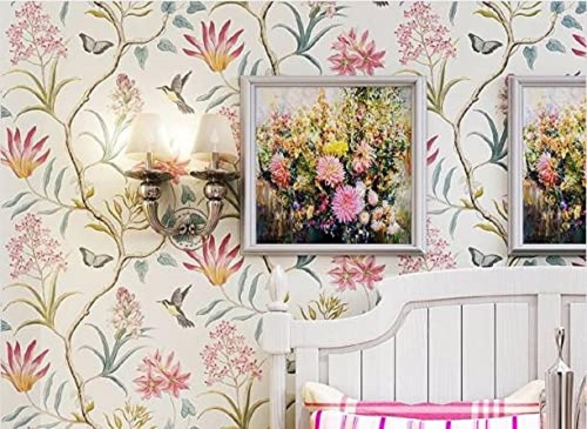 Indian Royals White Flowers and Birds Wallpaper for Bedroom, Bedroom Wallpaper, Wall Paper Sticker Waterproof, Room Wallpaper for Bedroom, Wallpapers for Living Room, Wall Papers (200CM *45CM) (B08DKQ1RBJ) Amazon Price History, Amazon Price Tracker