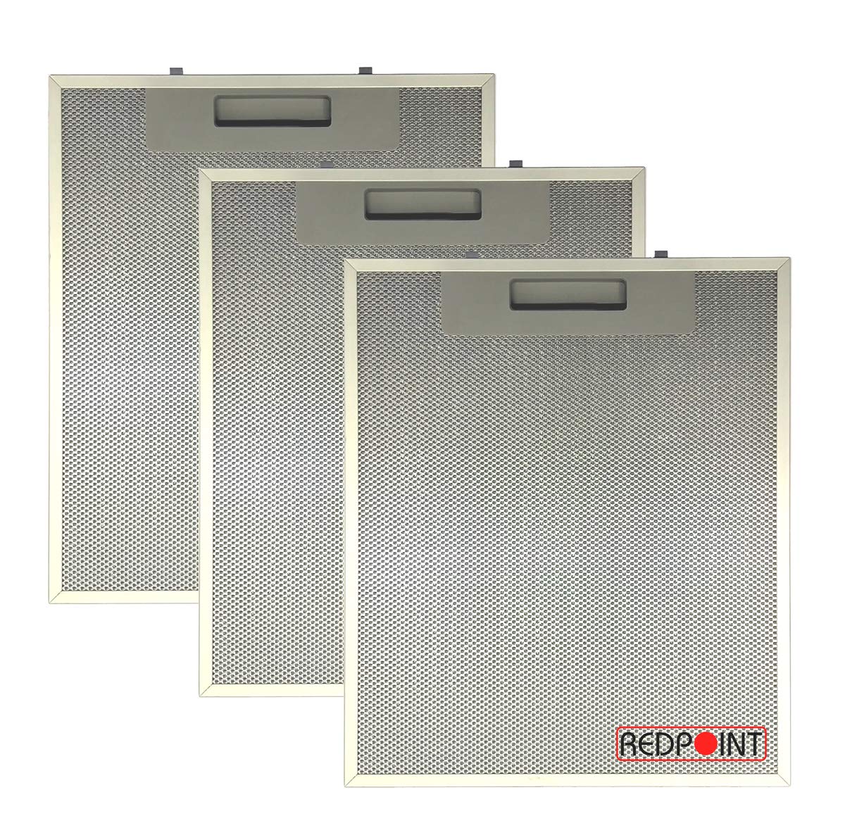 REDPOINT® Kit 3 Stück Aluminium-Fettfilter Austauschfilter Dunstabzugshaube Für FABER mm 253 x 300 x 8