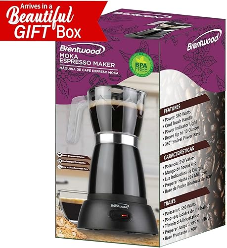 Miniatura 7 de Brentwood TS-119BK - Máquina eléctrica para café expreso, 6 porciones, color negro