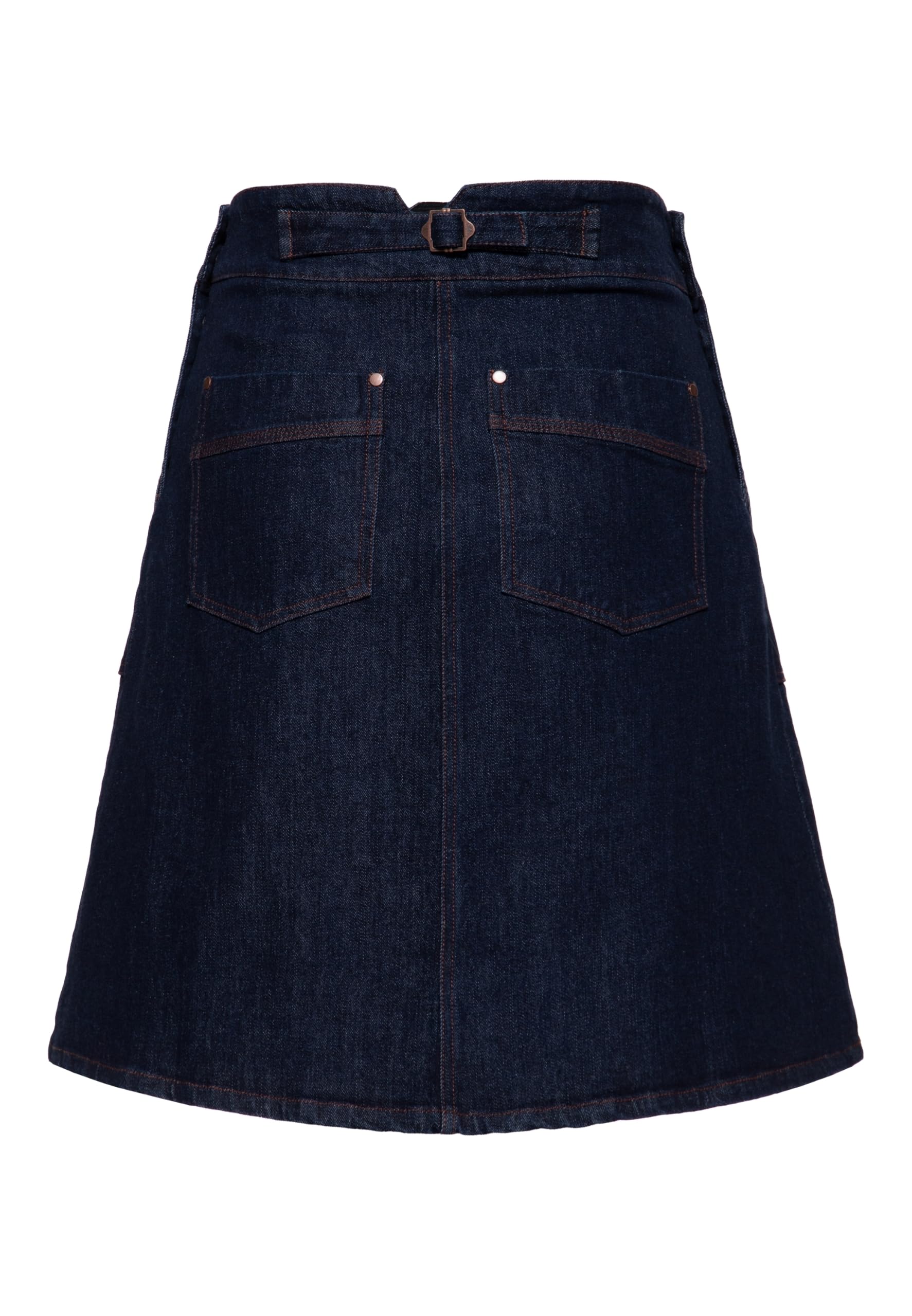 Queen Kerosin Damen A-Linien-Rock Mit Checkered-Streifen Super Modified