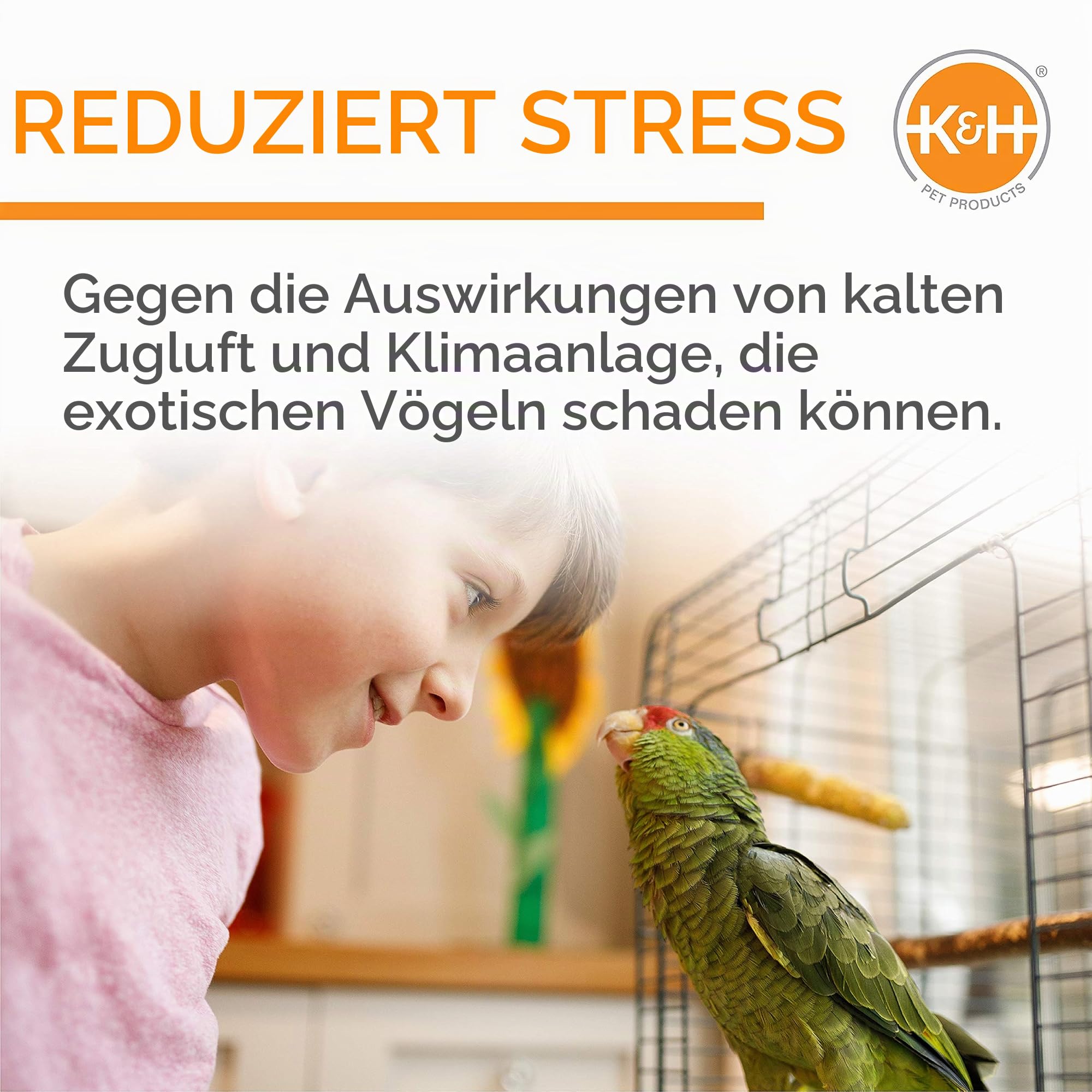 K & H Verarbeitung Snuggle Up Vogel Warmer grau
