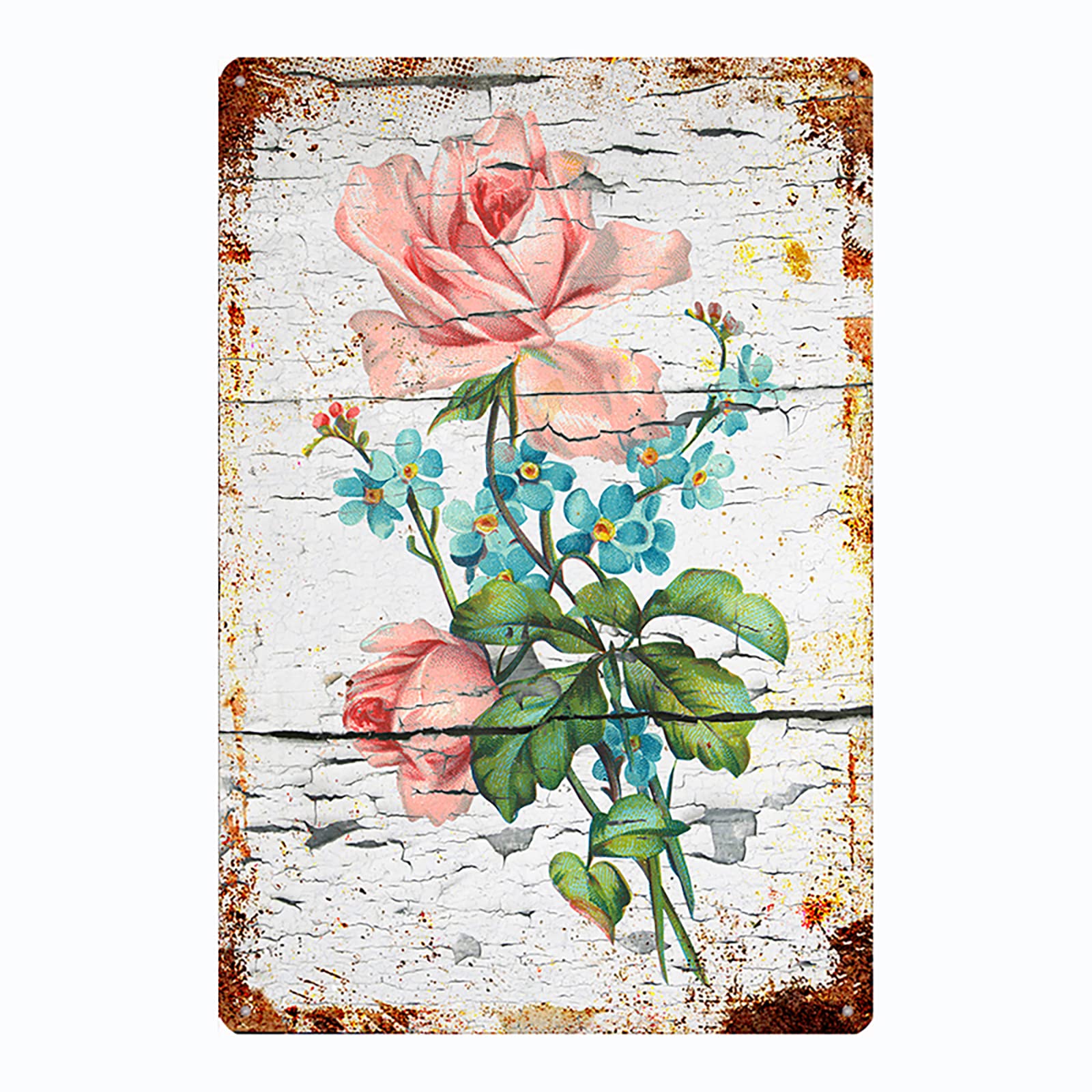 Cartello In Metallo Vintage Con Scritta In Inglese Bloom Where You Are