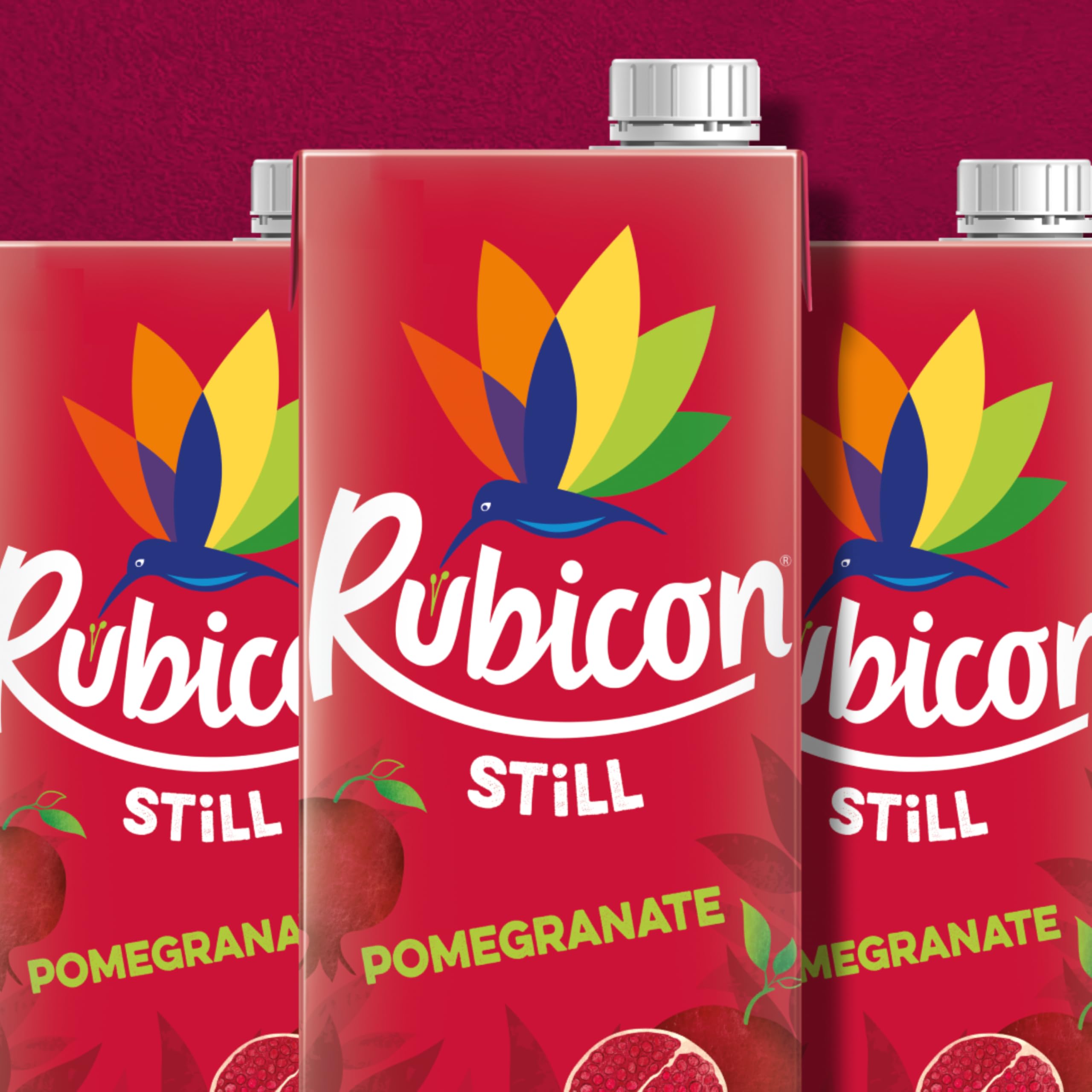 RubiconStill Pomegranate Juice Made with Real Handpicked Fruit  Pomegranate Bold and Intense Tropical Juice Drink Multipack Fruit Juice  Cartons