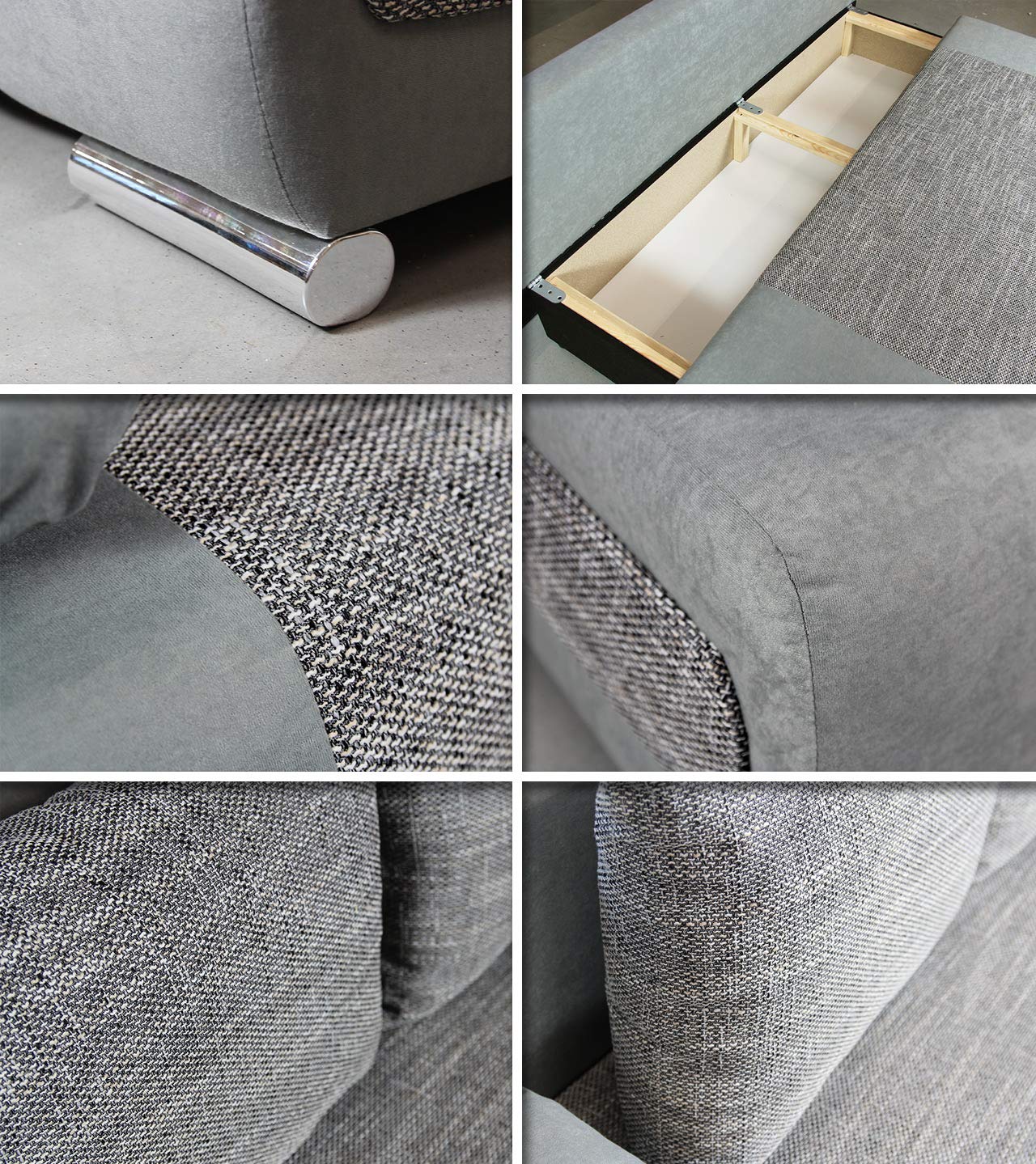 Sofnet - Schlafsofa Naki mit Bettkasten (Alova 04 + Berlin 02)