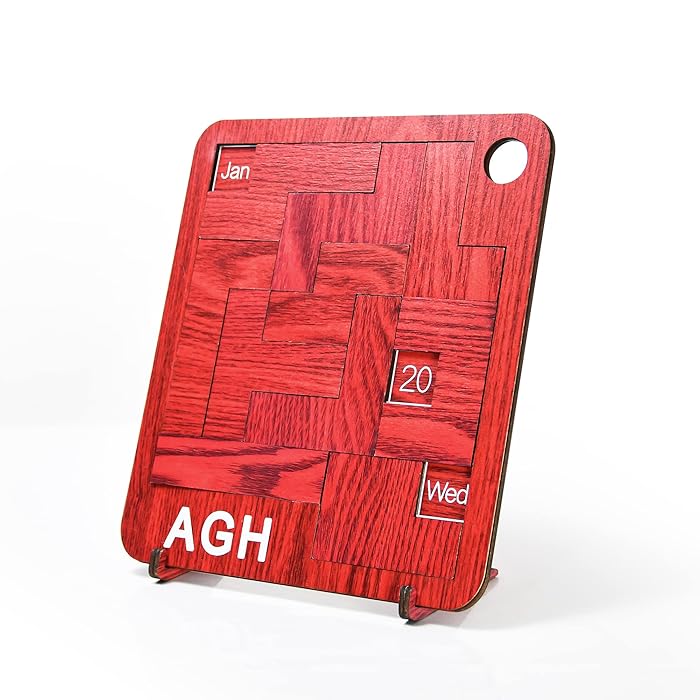 Buy Daily Calendar Puzzle Wooden Calendar Redwood,Difficult Calendar