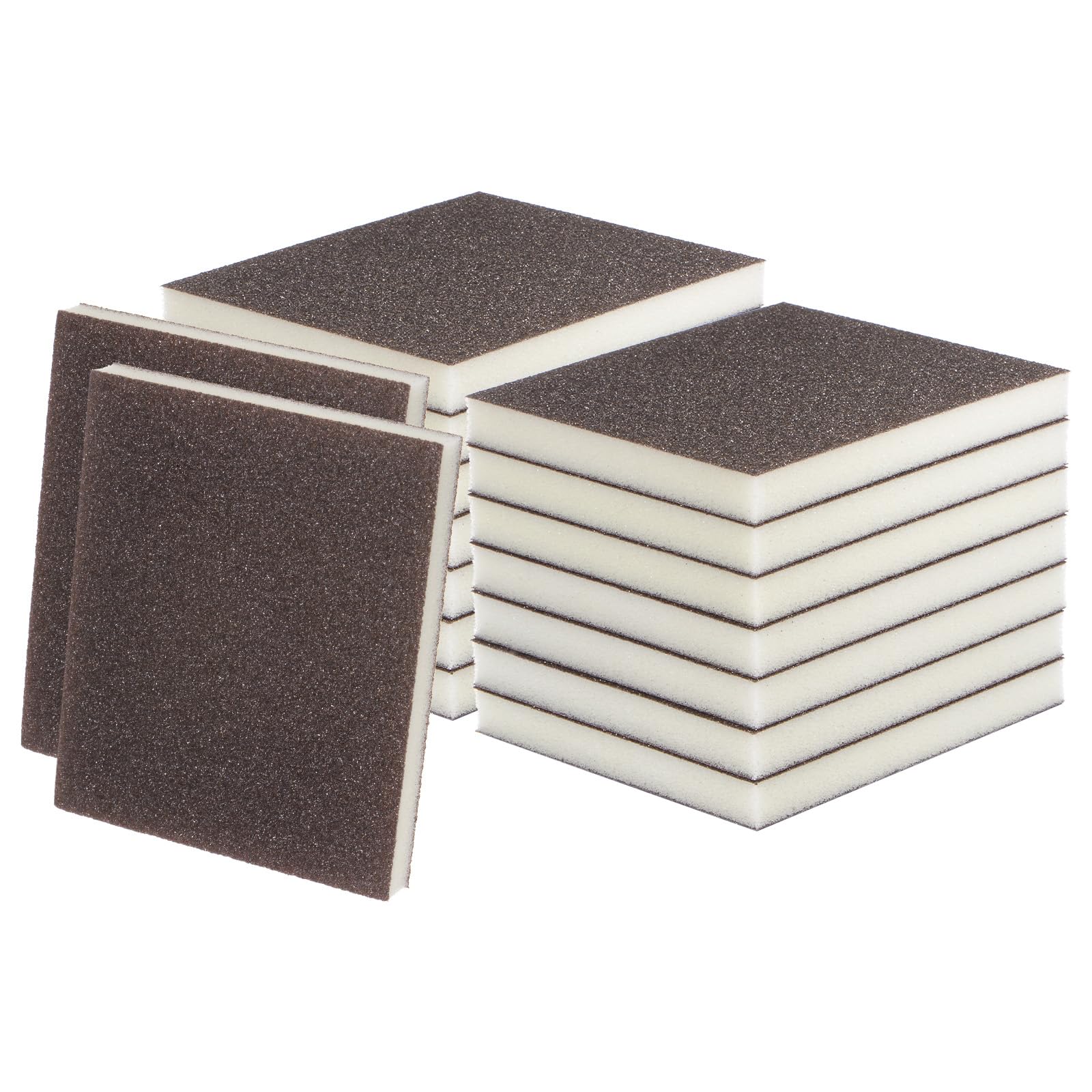 8 Blocs Éponges à Poncer 120-180 Grain - Éponge Poncer Avec Bord Angulaire - Lavable Réutilisable Pour Bois, Métal, Cuisine