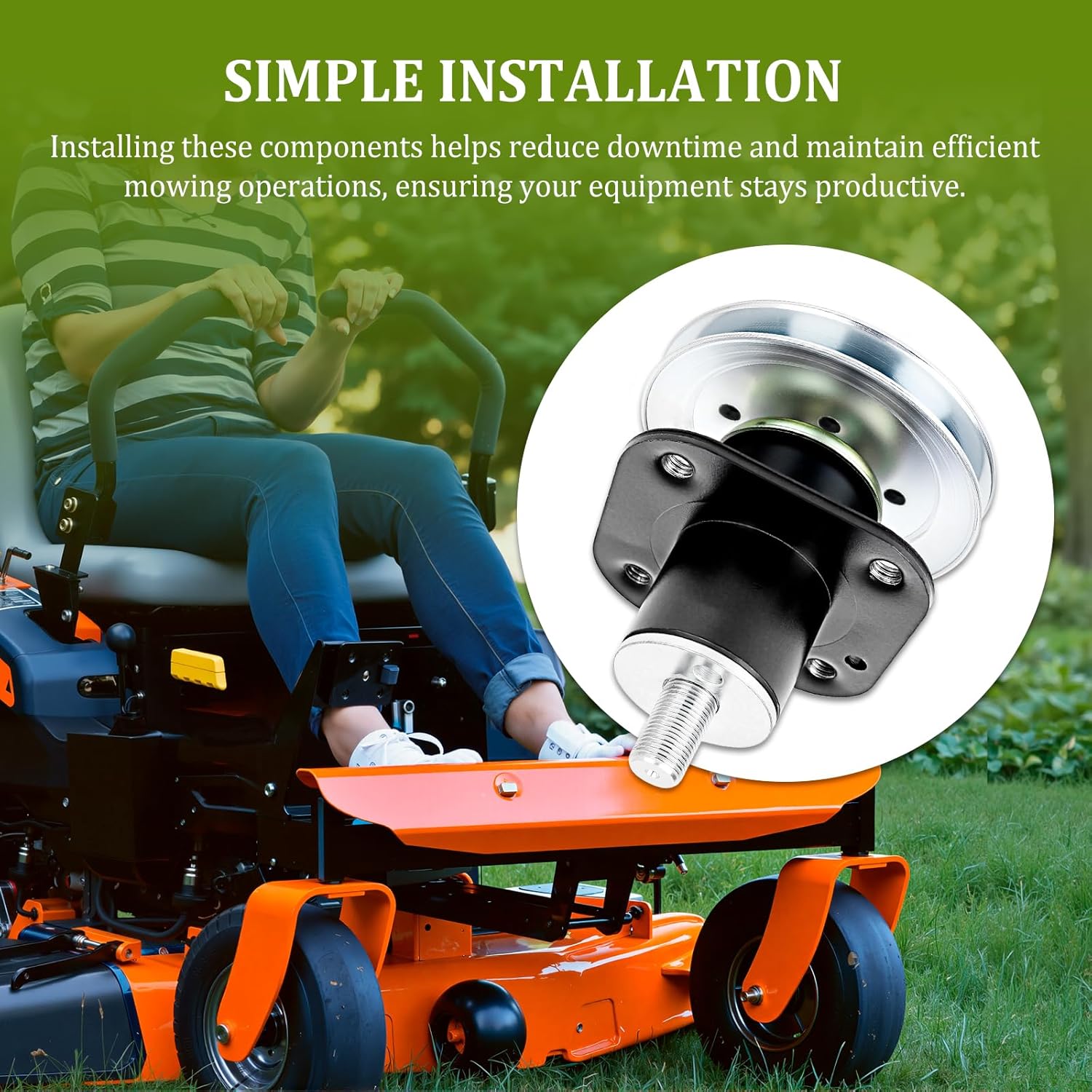 51520900 Spindle Assembly for 42'' Deck Mower Compatible with G ravely ZT42 ZTX42 ZT-XL42, A riens Zoom 42