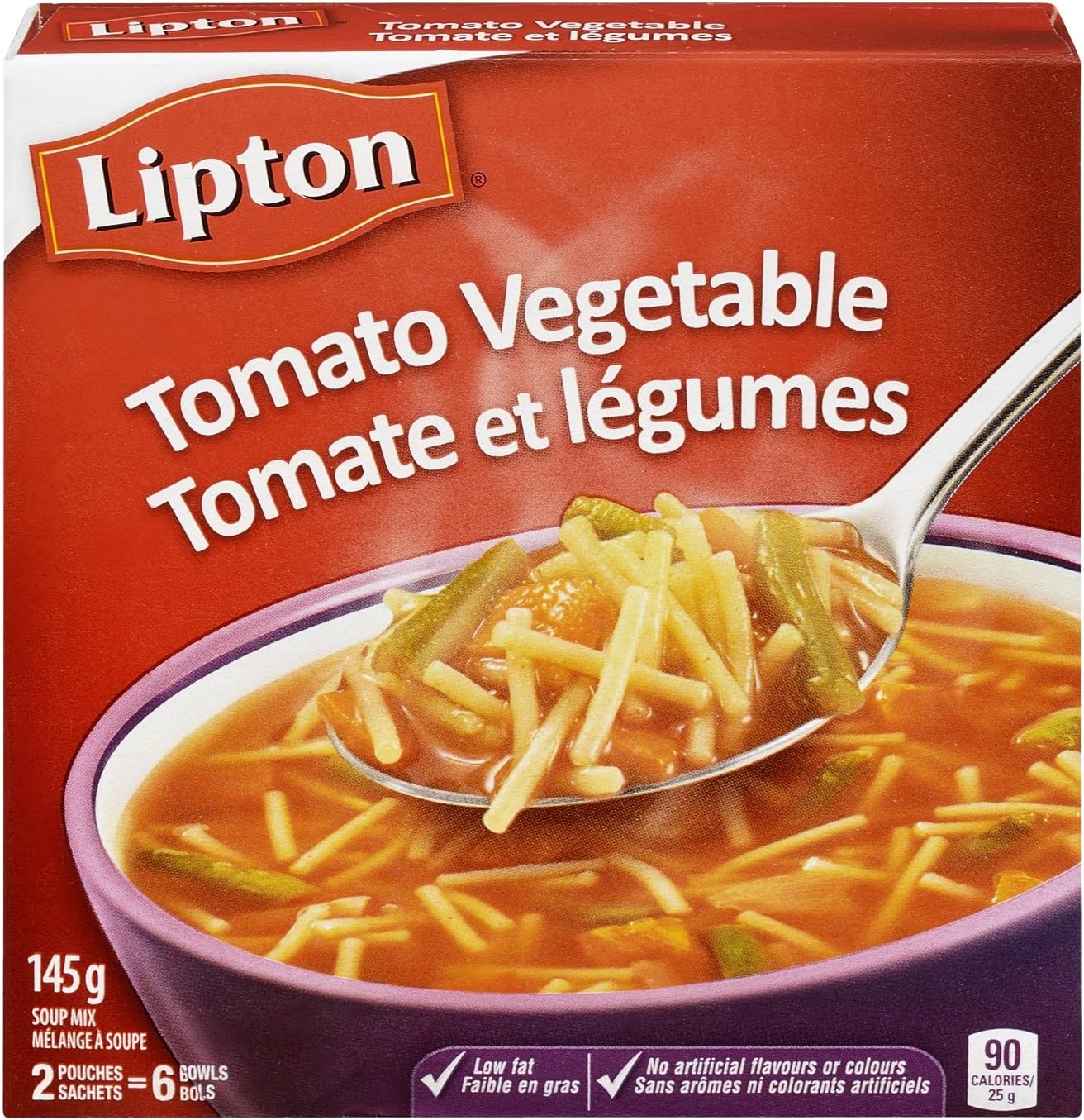 Lipton Soup Mix for an Easy Classic Soup Tomato Vegetable No Artificial Flavours and Low Fat 145