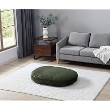 Sealy Dog Bed, Oval, Medium, for All Breeds, Removable Cover, 36x27x7.5 Inches, Memory Foam, Sage Green