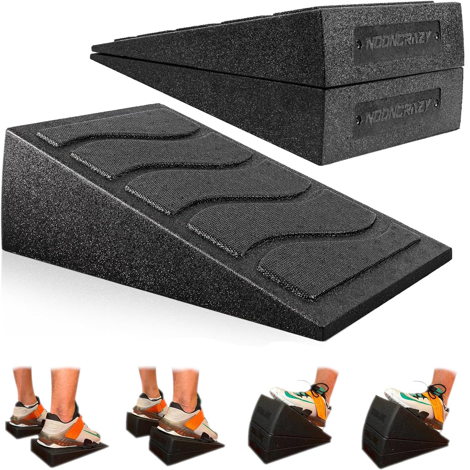 3Pcs Slant Board, Stair Expanding Block, Squat Wedge Calf Stretcher, Leg Balance Tool, Calf Flexibility Amplifier, 5 Adjustable Angles, Lightweight Structure, for Exercise, Squat, Ankle Mobility